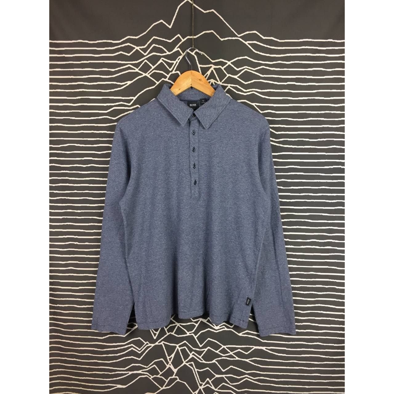 Hugo Boss × Vintage Boss By Hugo Boss Made In Portugal Longsleeve Polo Tee Size US L / EU 52-54 / 3 - 2 Thumbnail