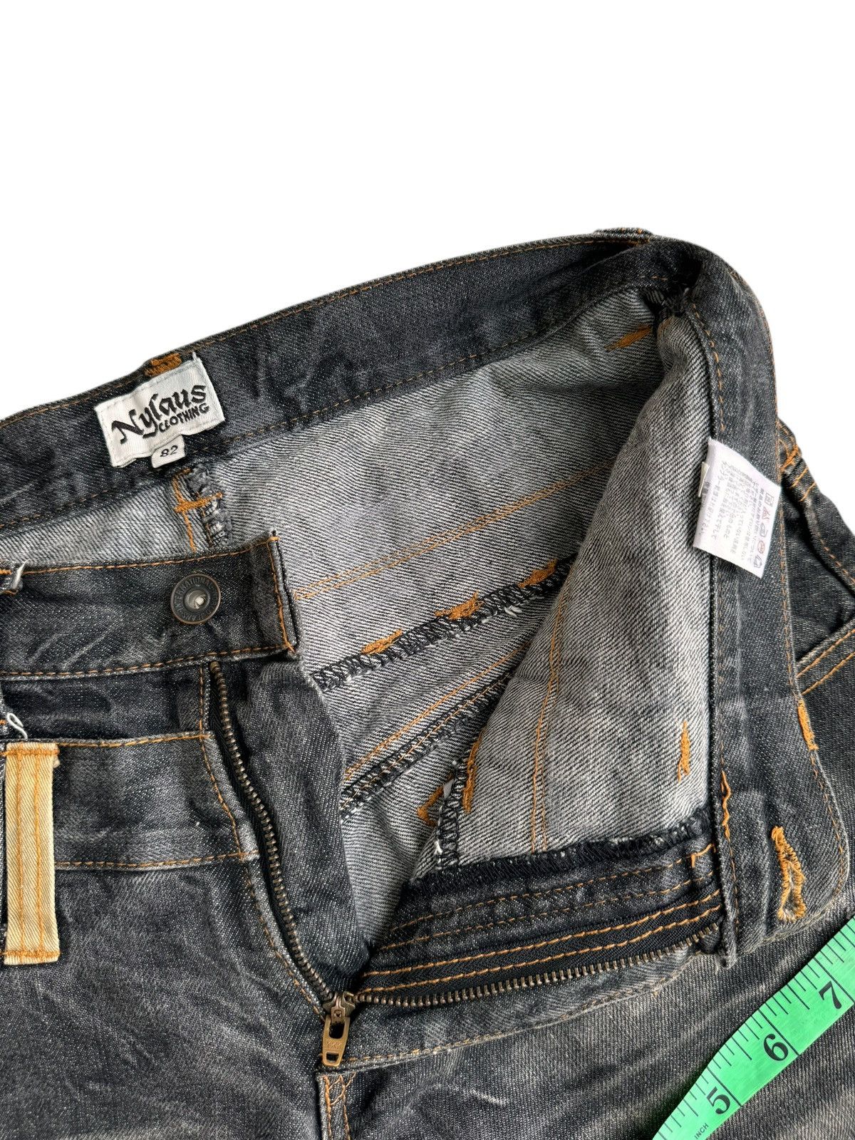 Japanese Brand × Le Grande Bleu (L.G.B.) 🔥Japanese Brand Nylaus Double Waist Distressed Jeans Size US 32 / EU 48 - 10 Thumbnail