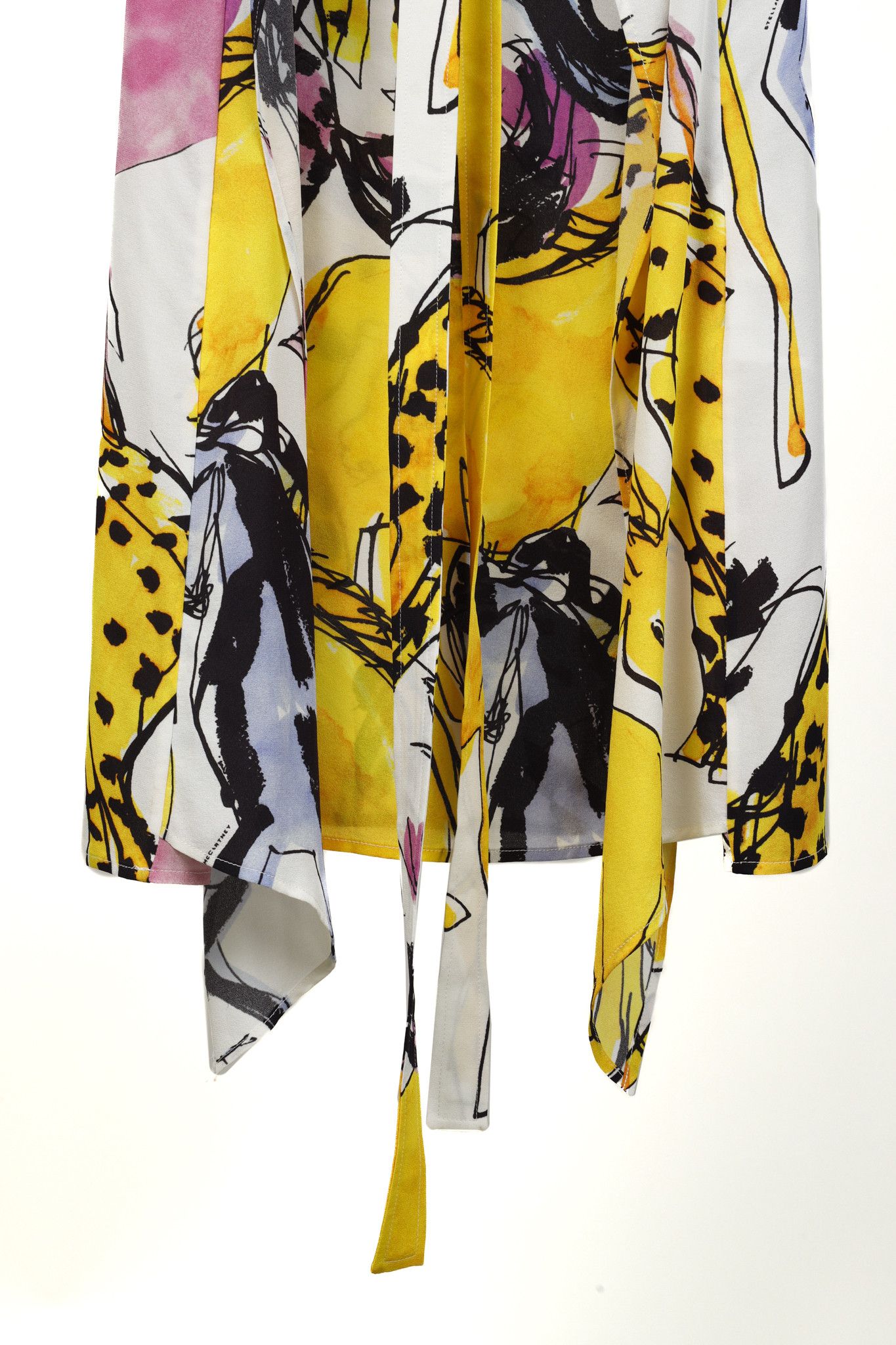 Stella McCartney Stella McCartney Resort 2020 White Horse-Print Midi Dress Size XS / US 0-2 / IT 36-38 - 8 Thumbnail