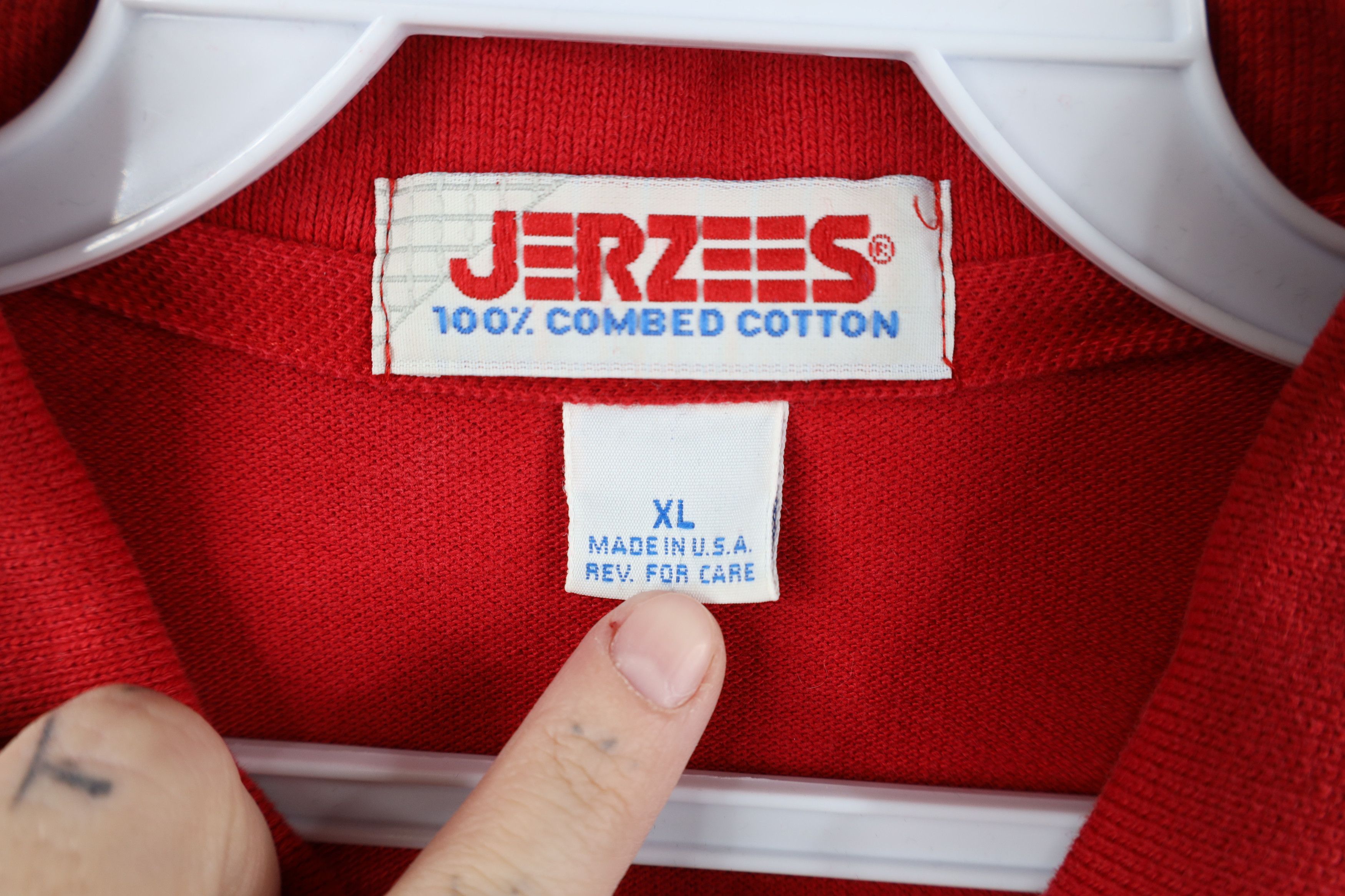 Vintage Vintage 90s Anniversary Red Wings Hockey Polo Red USA Size US XL / EU 56 / 4 - 8 Thumbnail