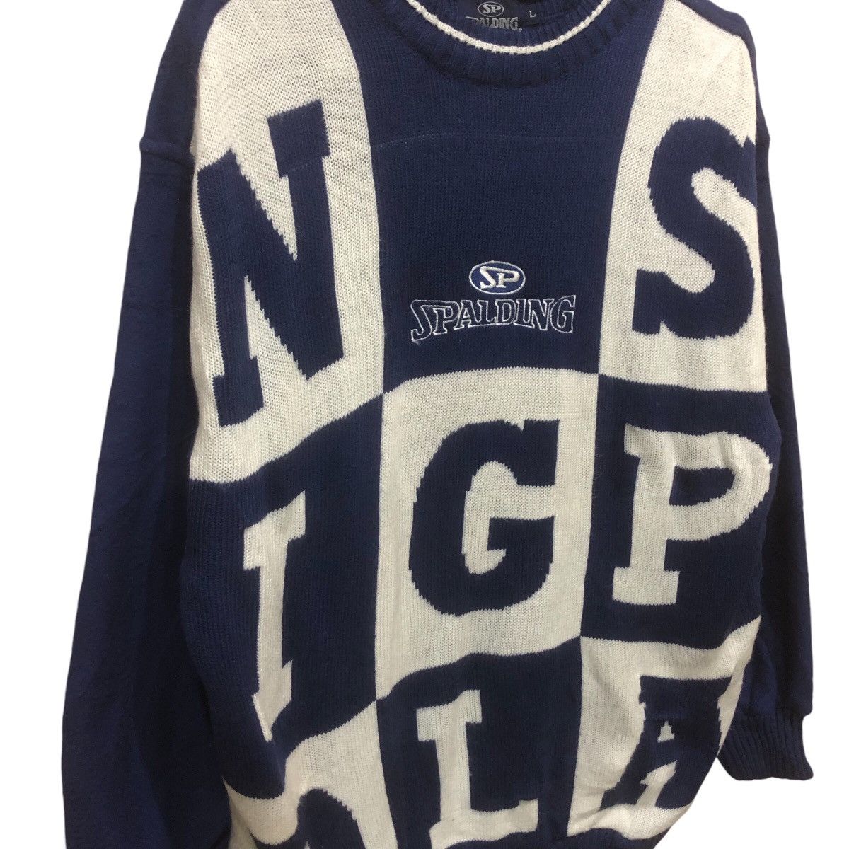 Spalding × Vintage Spalding Big Logo Knit Sweater Size US L / EU 52-54 / 3 - 2 Thumbnail