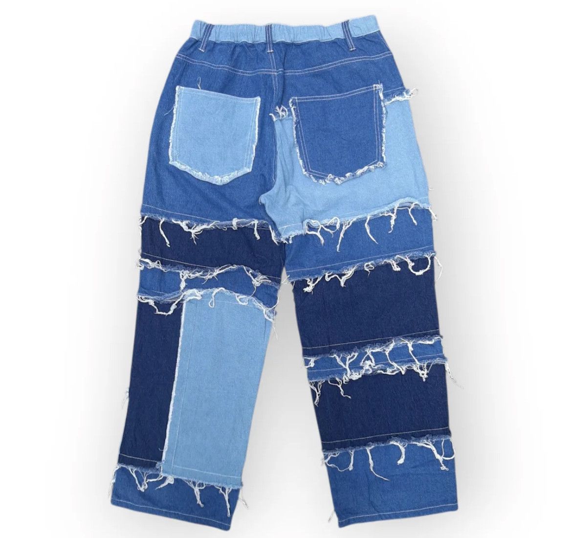 Japanese Brand 2000s Jungle Storm Japanese Patchwork Wide Jeans y2k Lgb Size US 34 / EU 50 - 2 Thumbnail