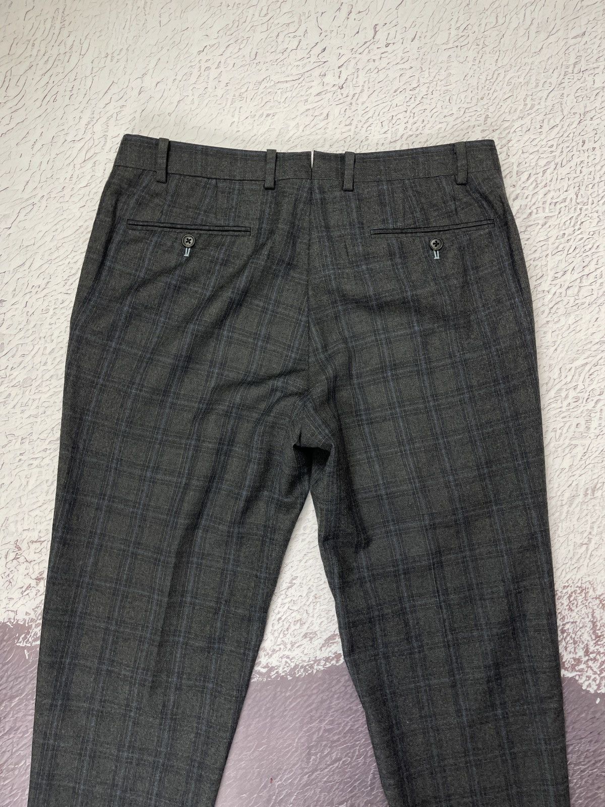 Suitsupply Suitsupply Lazio wool checkered grey pants trousers Size 40R - 13 Thumbnail