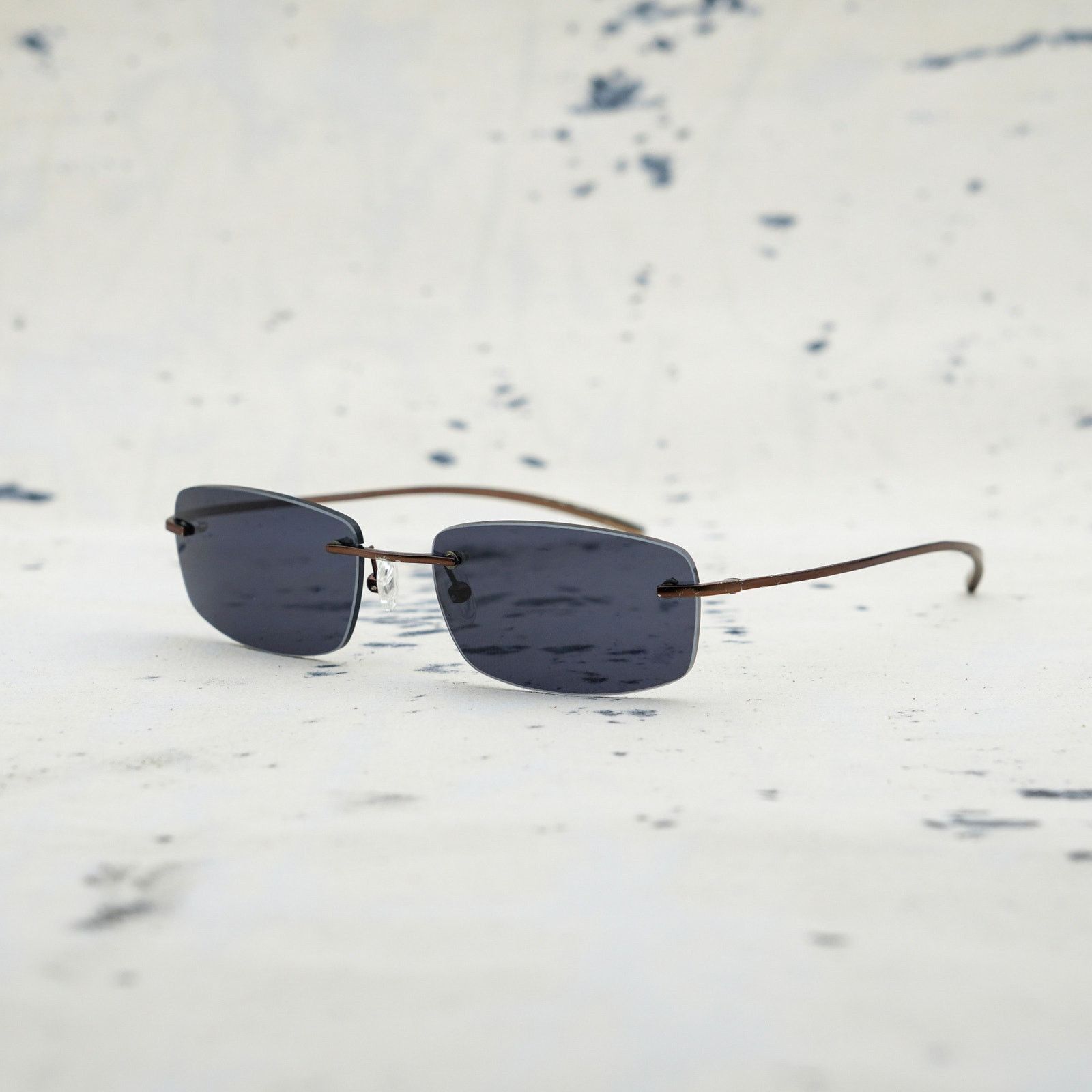 Gucci Vintage gucci gg 1720 blue lens metal rectangular sunglasses Size ONE SIZE - 1 Thumbnail