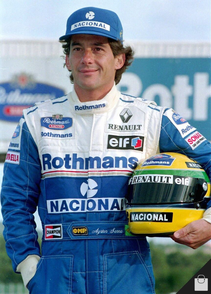 Formula 1 Vintage 1990s Ayrton Senna Formula 1 Nacional Offical Cap Size ONE SIZE - 1 Thumbnail