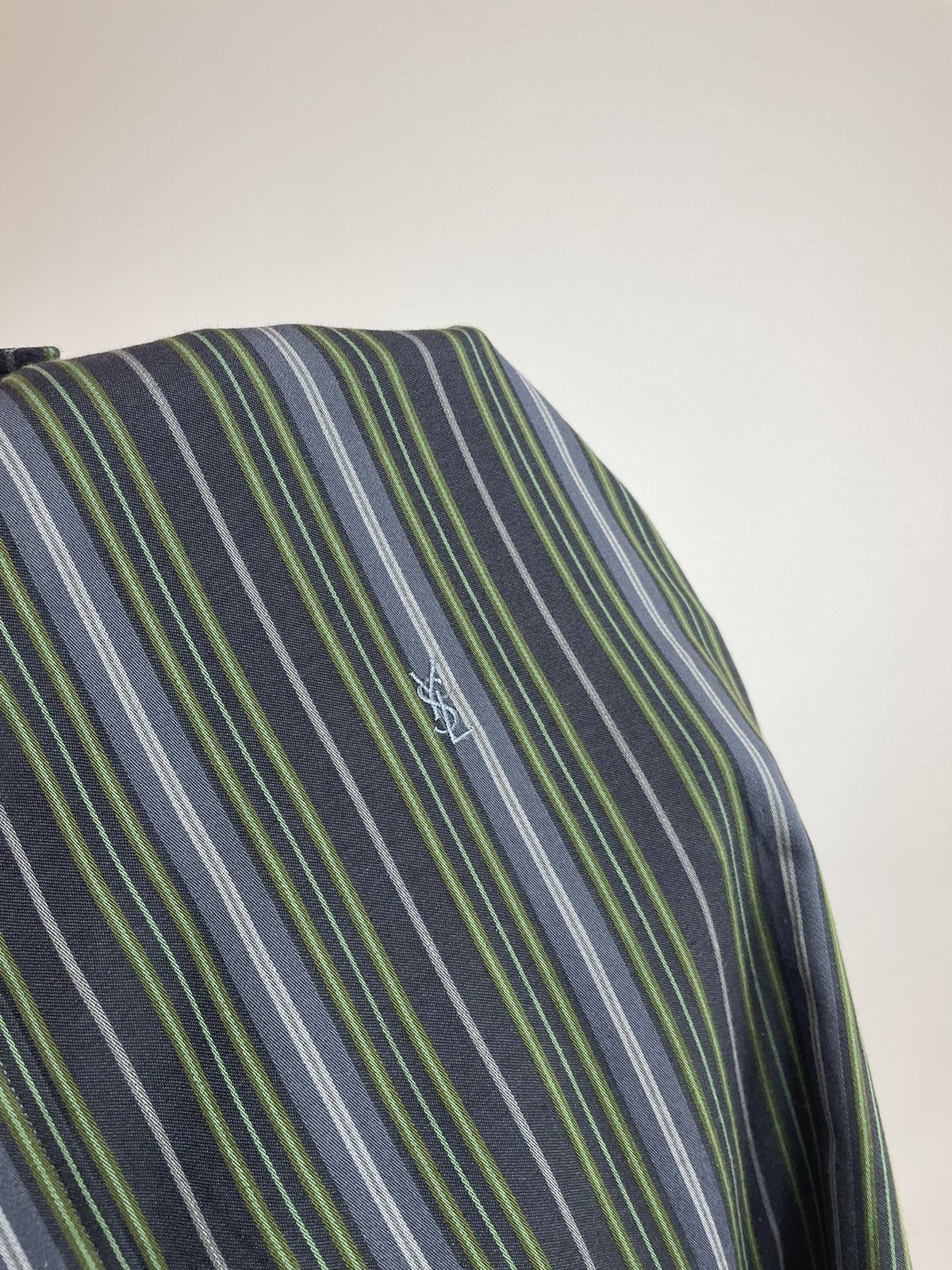Other Vintage Yves Saint Lauren Striped Shirt Long sleeve Mens Size US M / EU 48-50 / 2 - 11 Thumbnail
