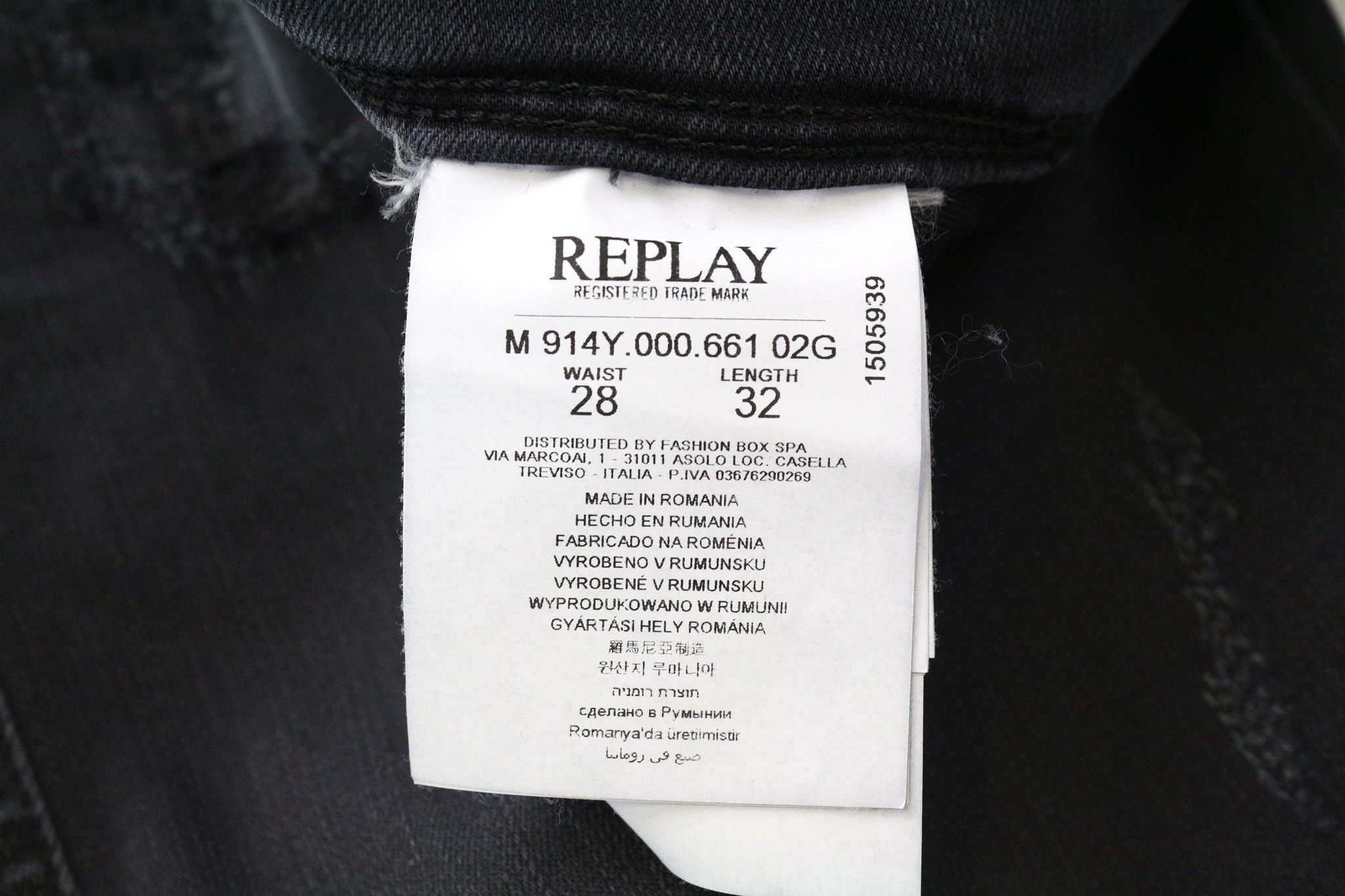 Replay ANBASS W28/L32 Slim Grey Blue Stretch Jeans 74058 Size US 28 / EU 44 - 6 Thumbnail