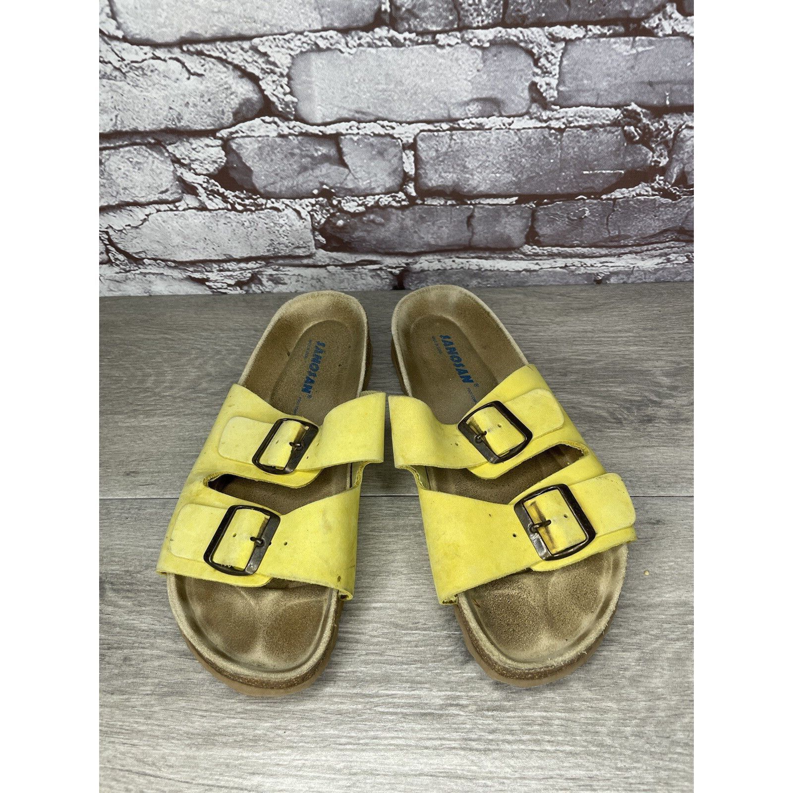 Other Sanosan Yellow Leather Arizona Slides Casual Cork Sandals Wo Size US 9.5 / IT 39.5 - 17 Thumbnail