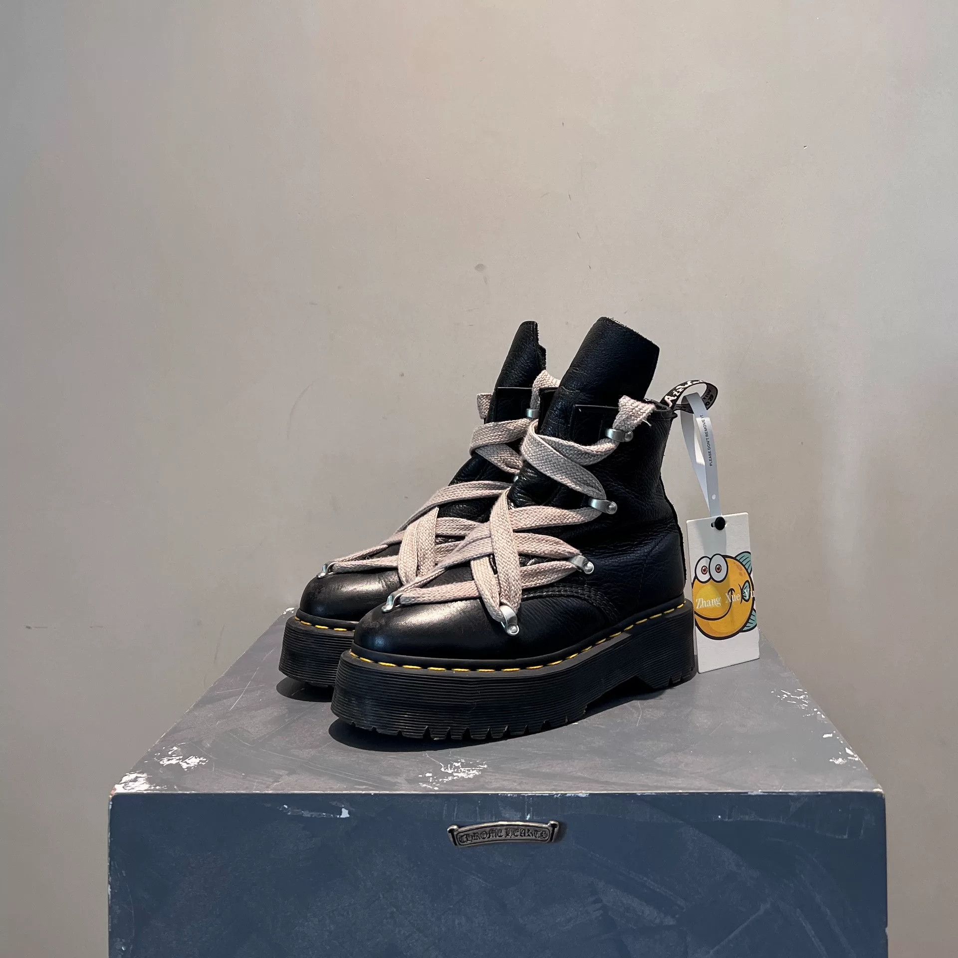 Rick Owens Drkshdw Rick Owens Drkshdw x Martens Quad Boots Size US 5 / EU 37 - 1 Thumbnail