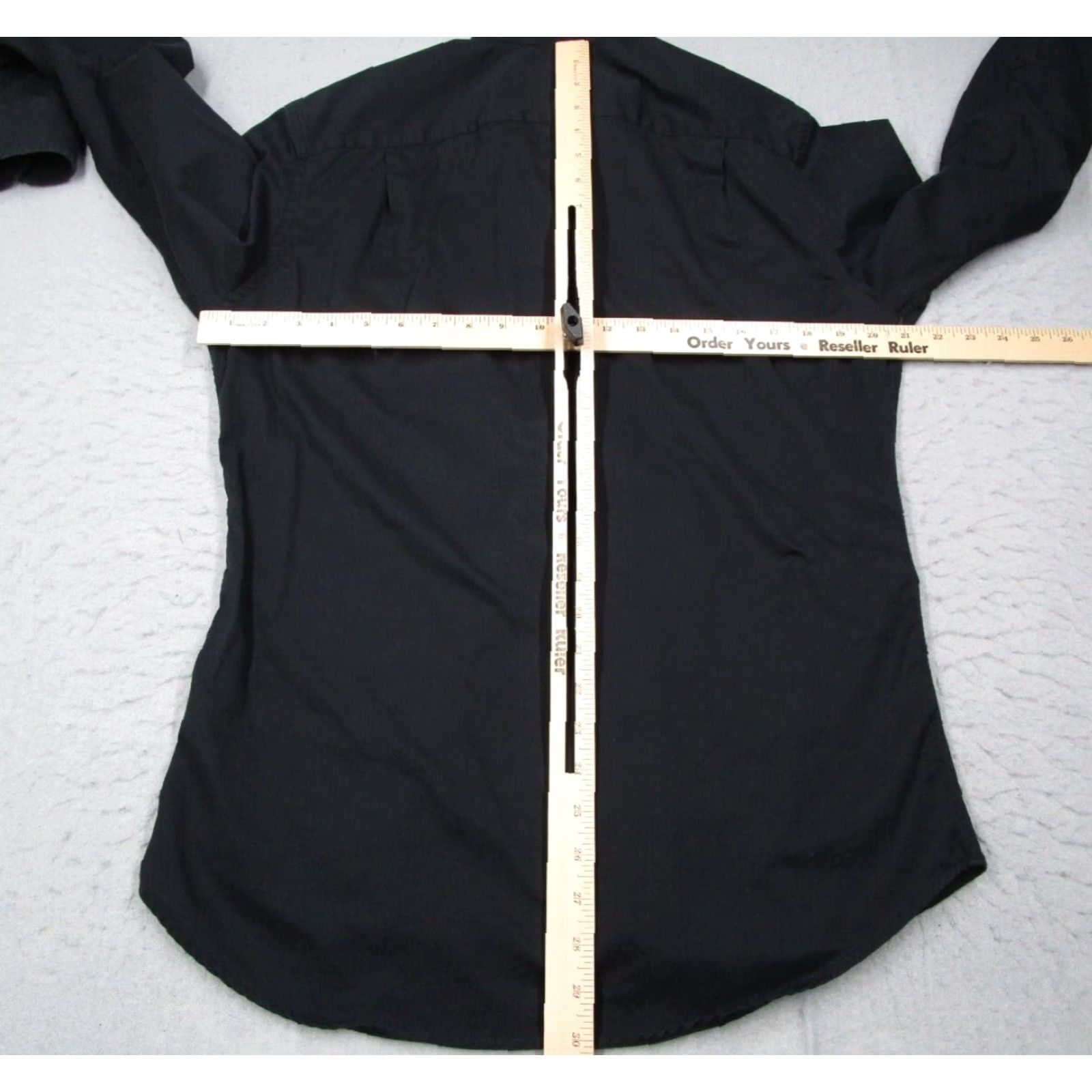 Vintage Teddy Stratford Button-Up Shirt Mens Black Cotton Long Sleeve Zip Up Regular Fit Size US XXS / EU 40 - 6 Thumbnail