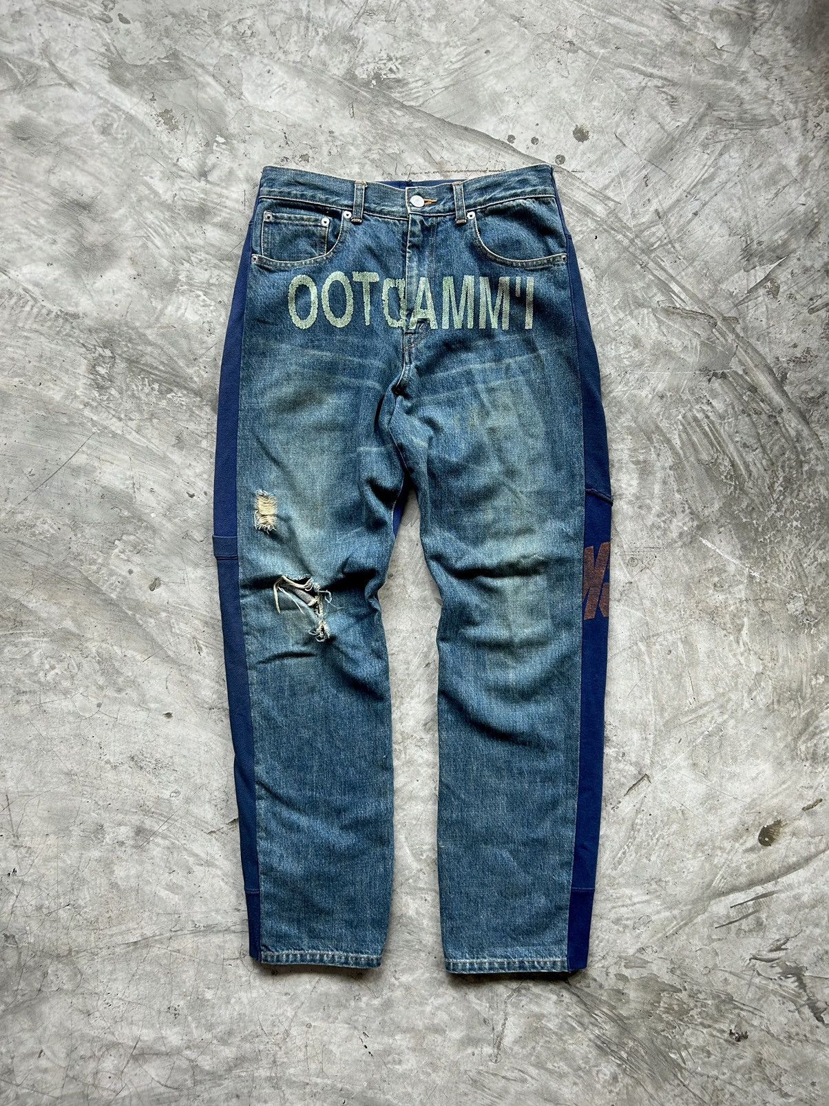 Undercover Undercover IMMADTOO AW02 Hybrid Denim Size US 29 - 1 Thumbnail