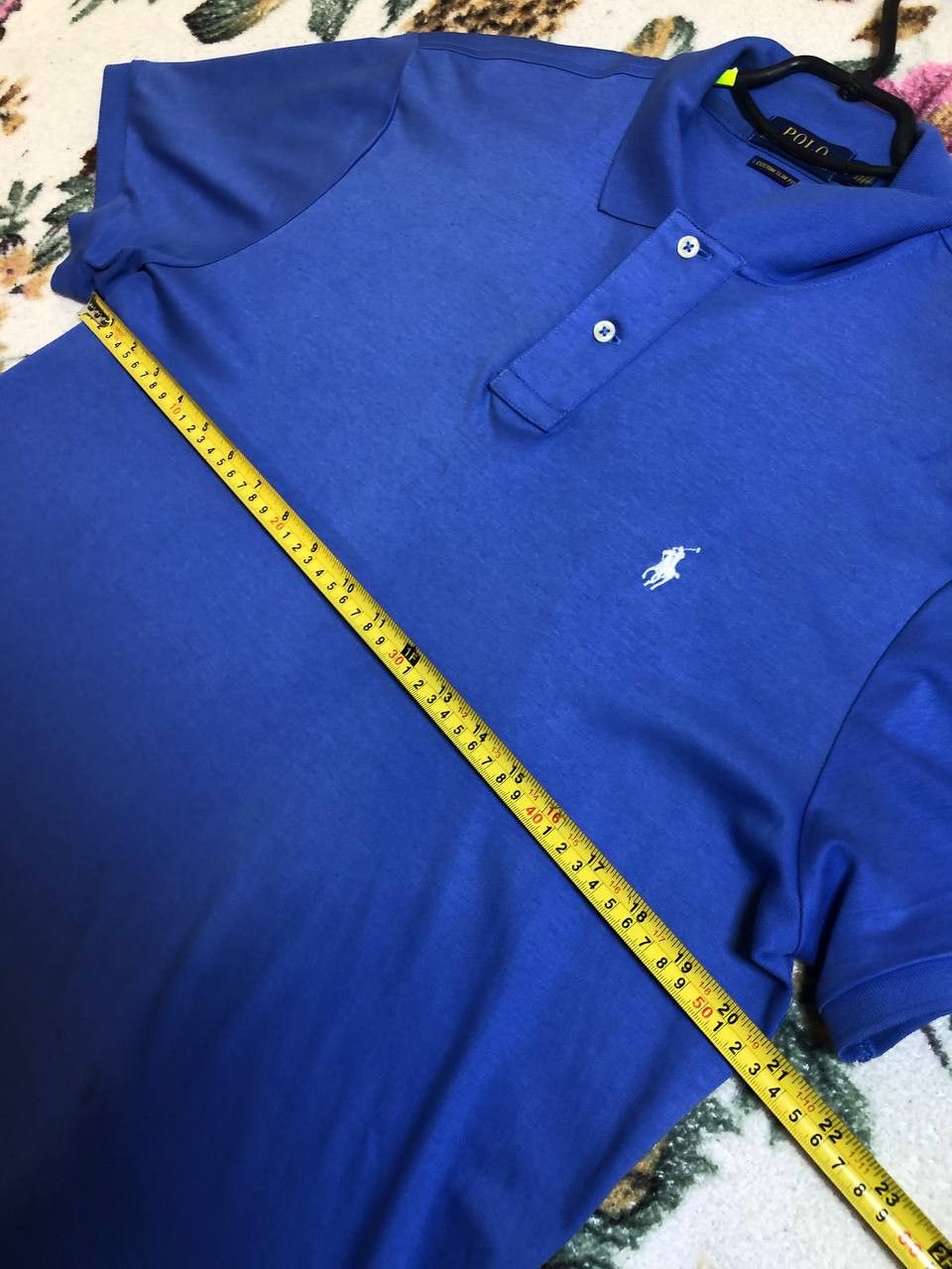 Polo Ralph Lauren Polo Ralph Lauren Blue Custom Slim Fit Interlock Polo Shirt Size US L / EU 52-54 / 3 - 7 Thumbnail