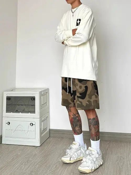 Japanese Brand Honoka x Jyoge Camouflage Vintage Niche High Street Shorts Size US 32 / EU 48 - 8 Thumbnail