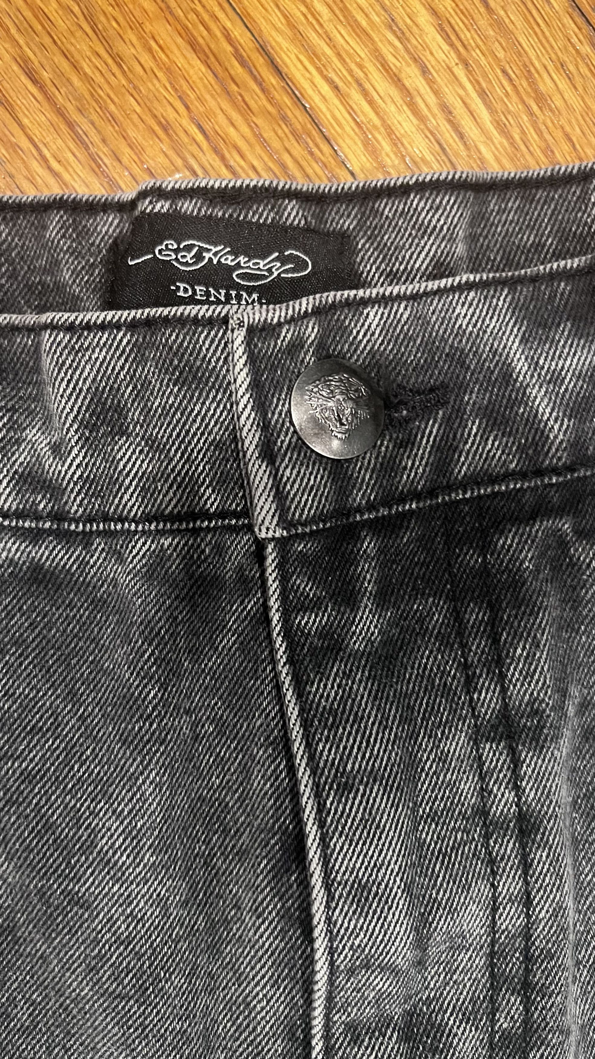 Ed Hardy ED HARDY Battle Skull Loose Fit Jeans Size US 32 / EU 48 - 2 Thumbnail
