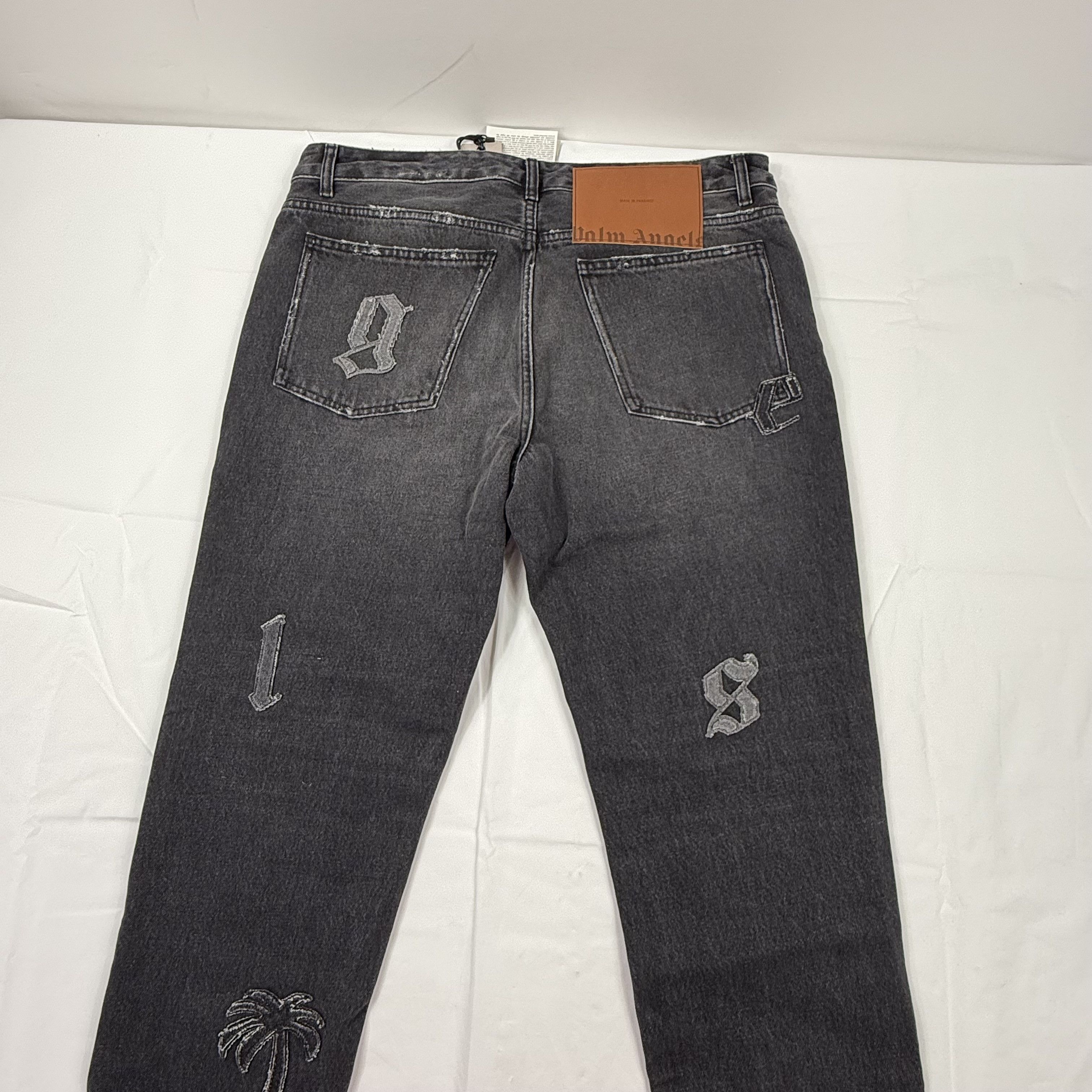 Palm Angels Palm Angels Mens Logo Patches Regular Fit Jeans Black Sz 38 Size US 38 / EU 54 - 10 Thumbnail