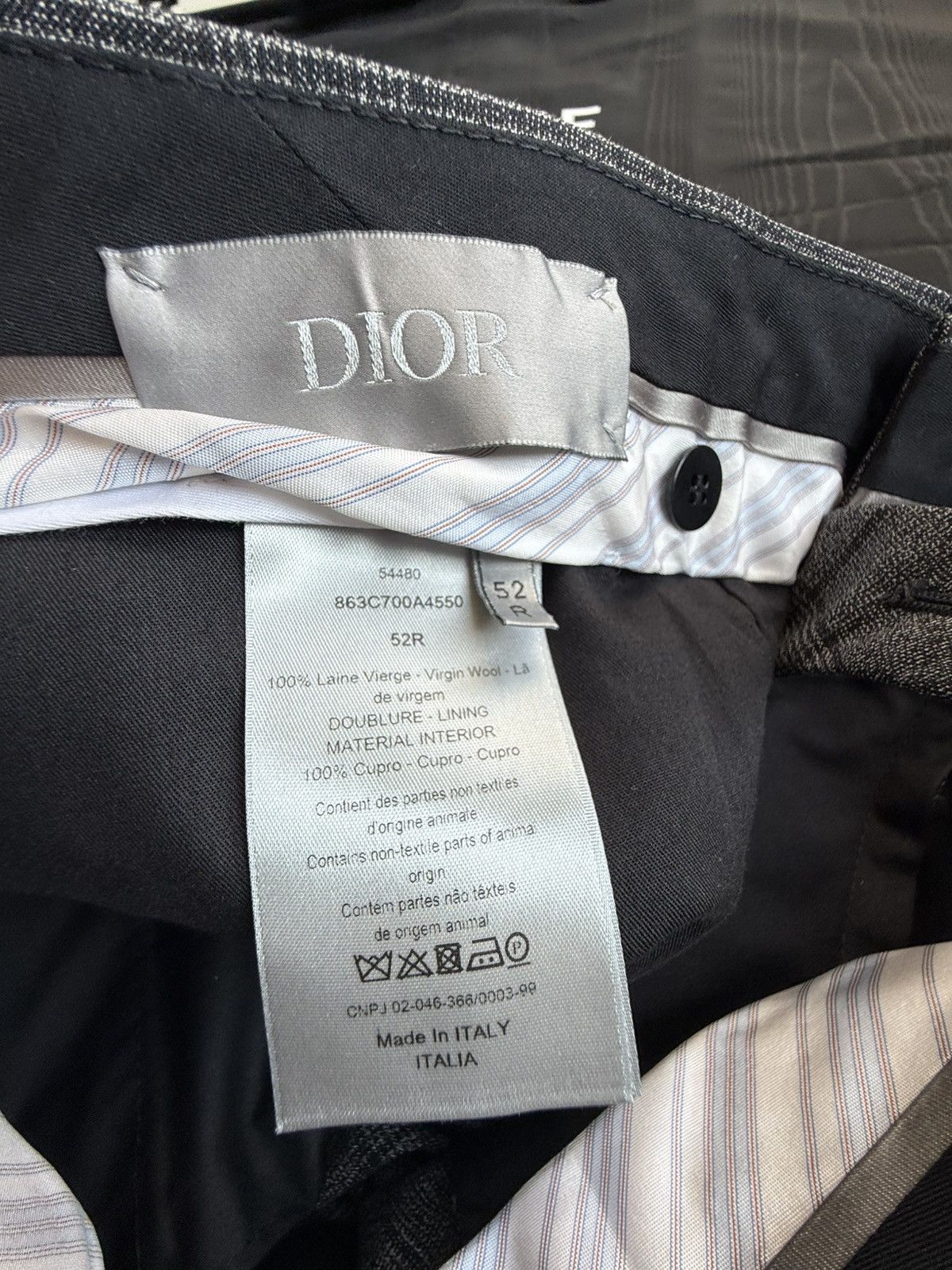 Dior Dior suit gray check pant and jacket Kim Jones era Size 42R - 22 Thumbnail