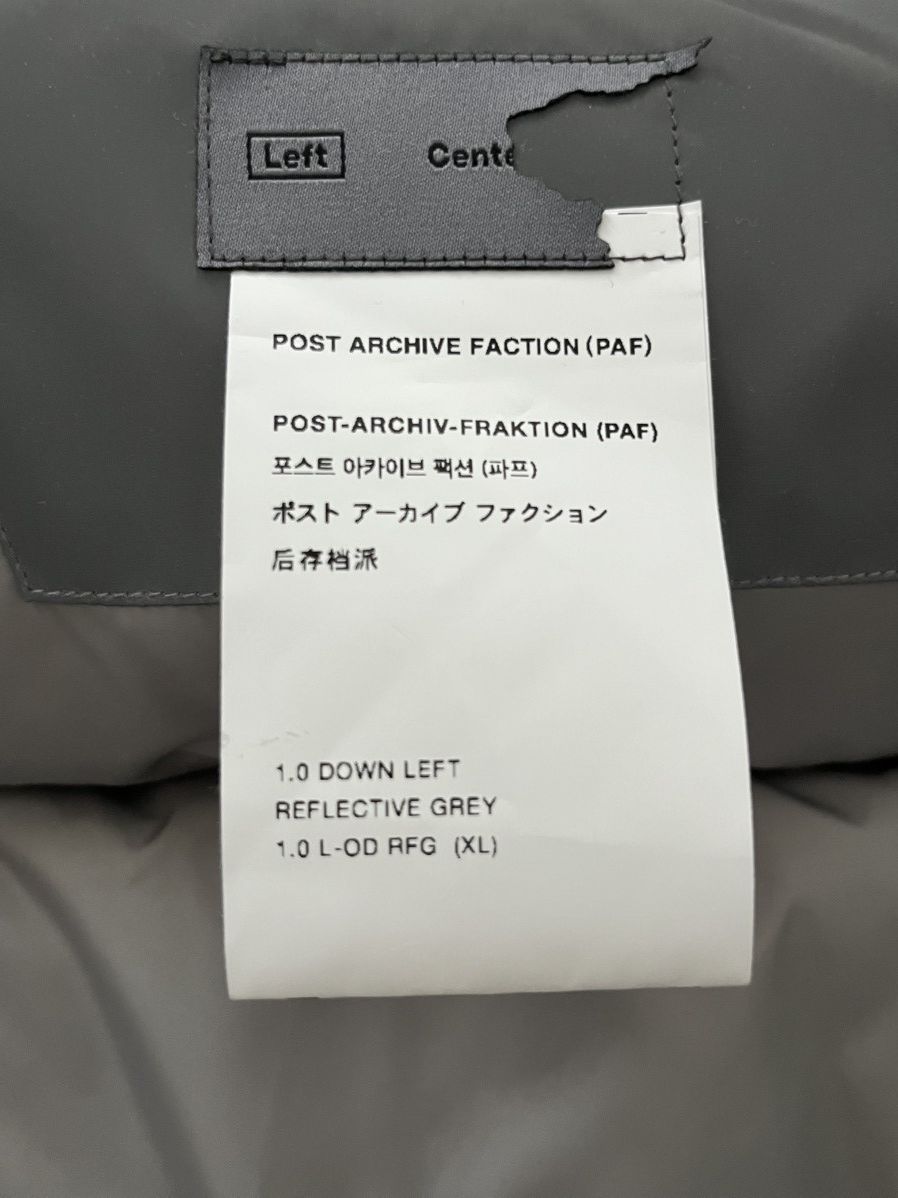 POST ARCHIVE FACTION (PAF) POST ARCHIVE FACTION (PAF) Reflective String Down Jacket Size US XL / EU 56 / 4 - 5 Thumbnail
