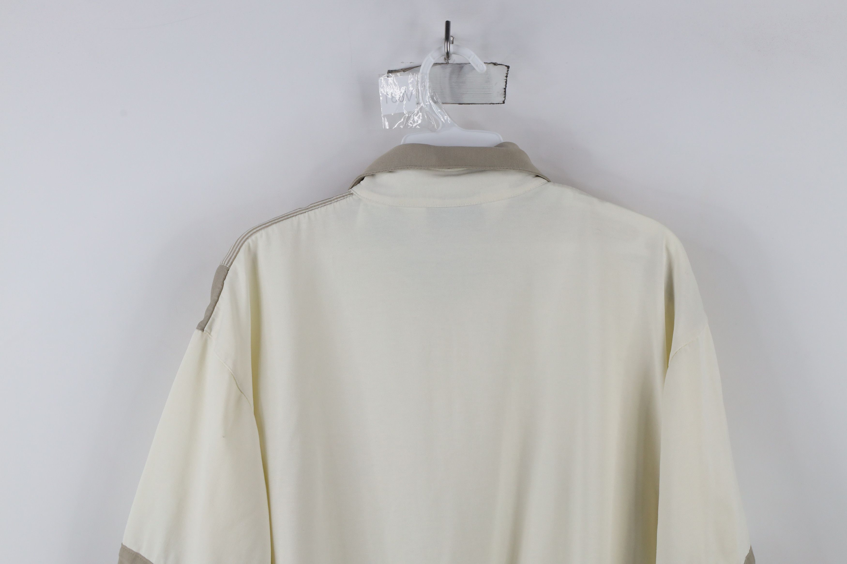 Vintage Vintage 90s Streetwear Collared Pullover Polo Shirt Cream Size US L / EU 52-54 / 3 - 13 Thumbnail