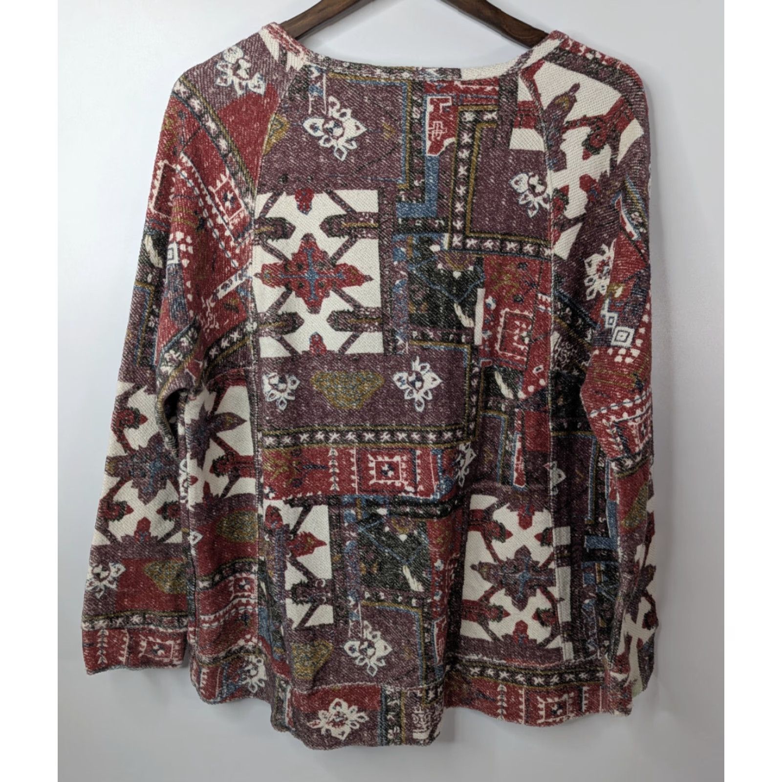Soft Surroundings VINTAGE Soft Surroundings Rust Casablanca Pullover Sweater Abstract Boho Size Large Size L / US 10 / IT 46 - 4 Thumbnail