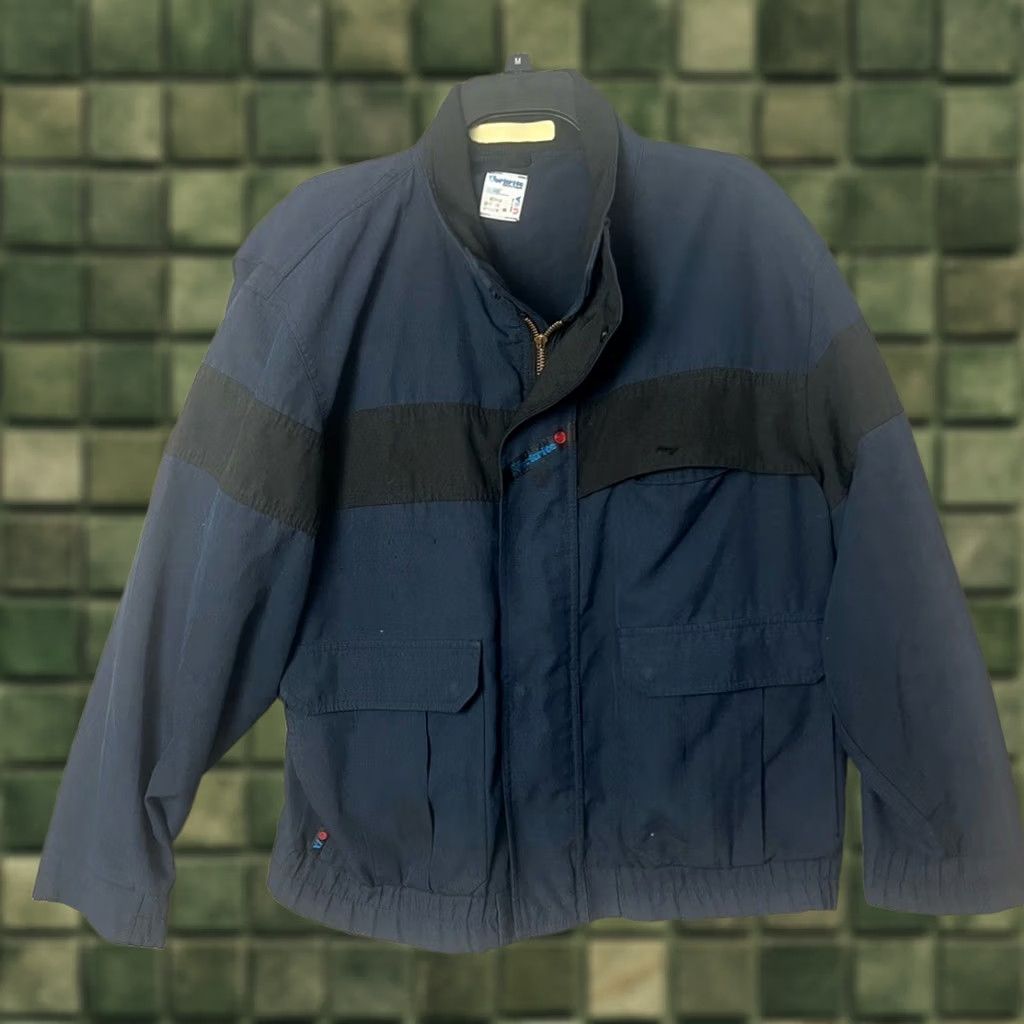 Vintage Workrite FR Jacket Men's Medium lightweight Navy fire resistant work Size US M / EU 48-50 / 2 - 1 Thumbnail