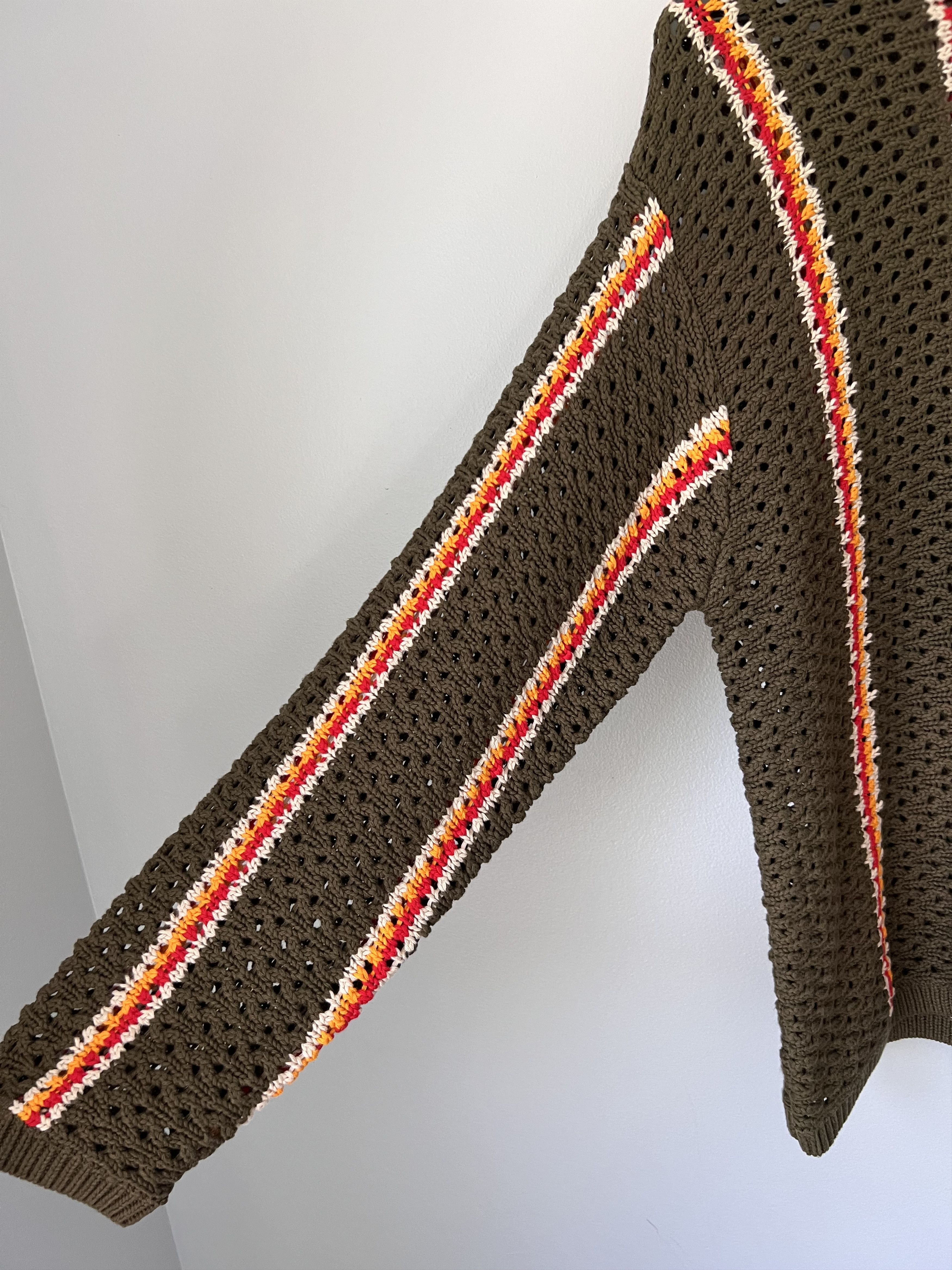 Patta × Stussy Stussy Patta Loose Gauge Stripe Sweater in Olive Size US M / EU 48-50 / 2 - 3 Thumbnail