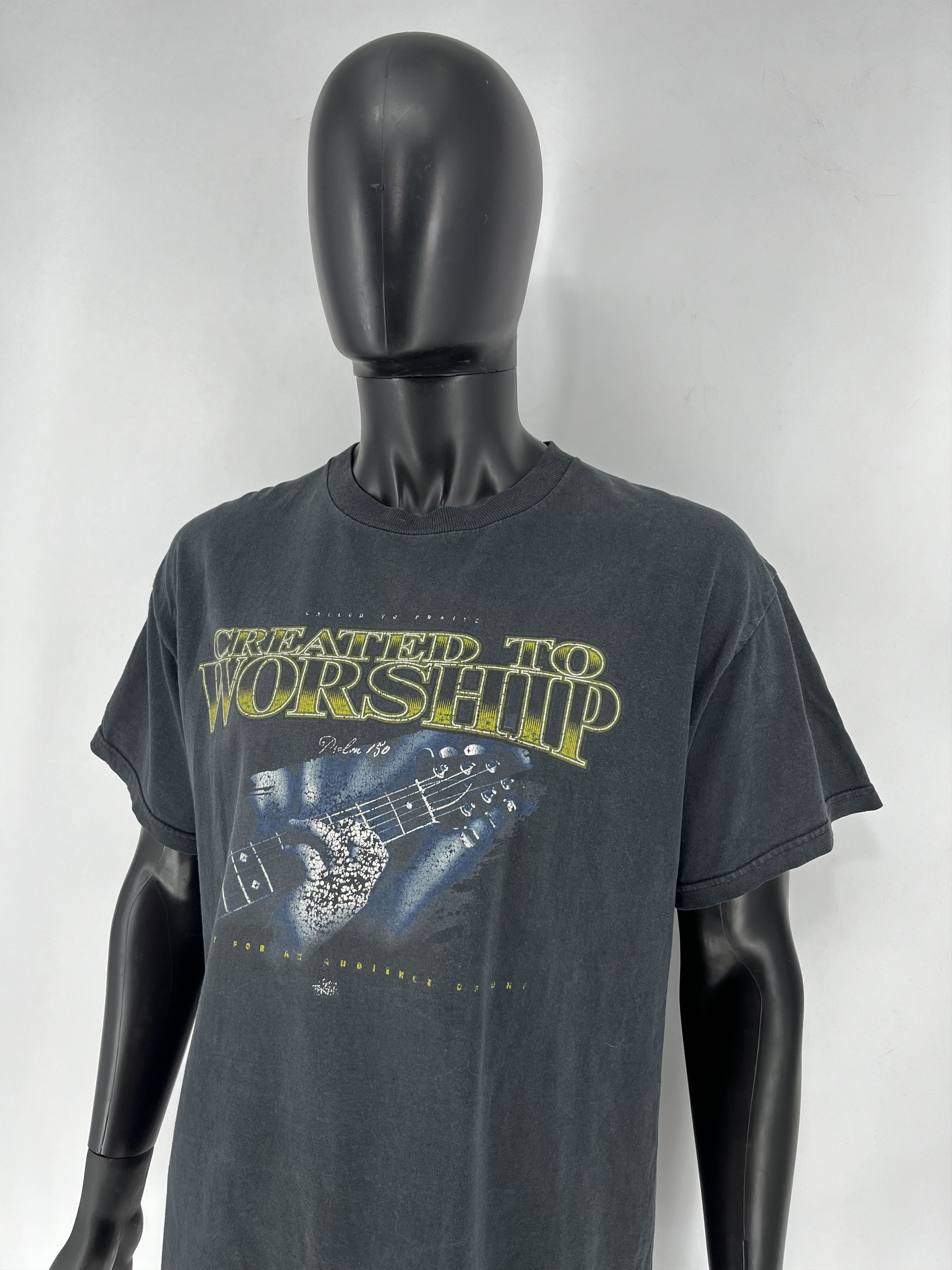 Band Tees Vintage Created To Worship Shirt Mens Large Black 1990s Size US L / EU 52-54 / 3 - 5 Thumbnail