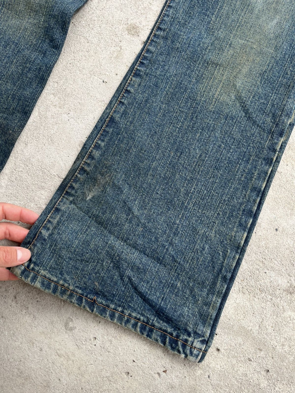 Miss Sixty Flared Miss Sixty Dirty Faded Denim Pants Jeans Y2K Japanese Size 32" / US 10 / IT 46 - 8 Thumbnail