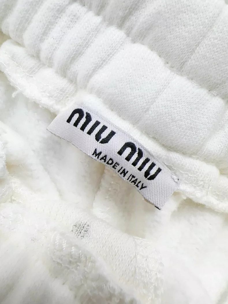 Prada Miumiu White Star Diamond Letter Shorts-2506 Size 37" - 6 Thumbnail