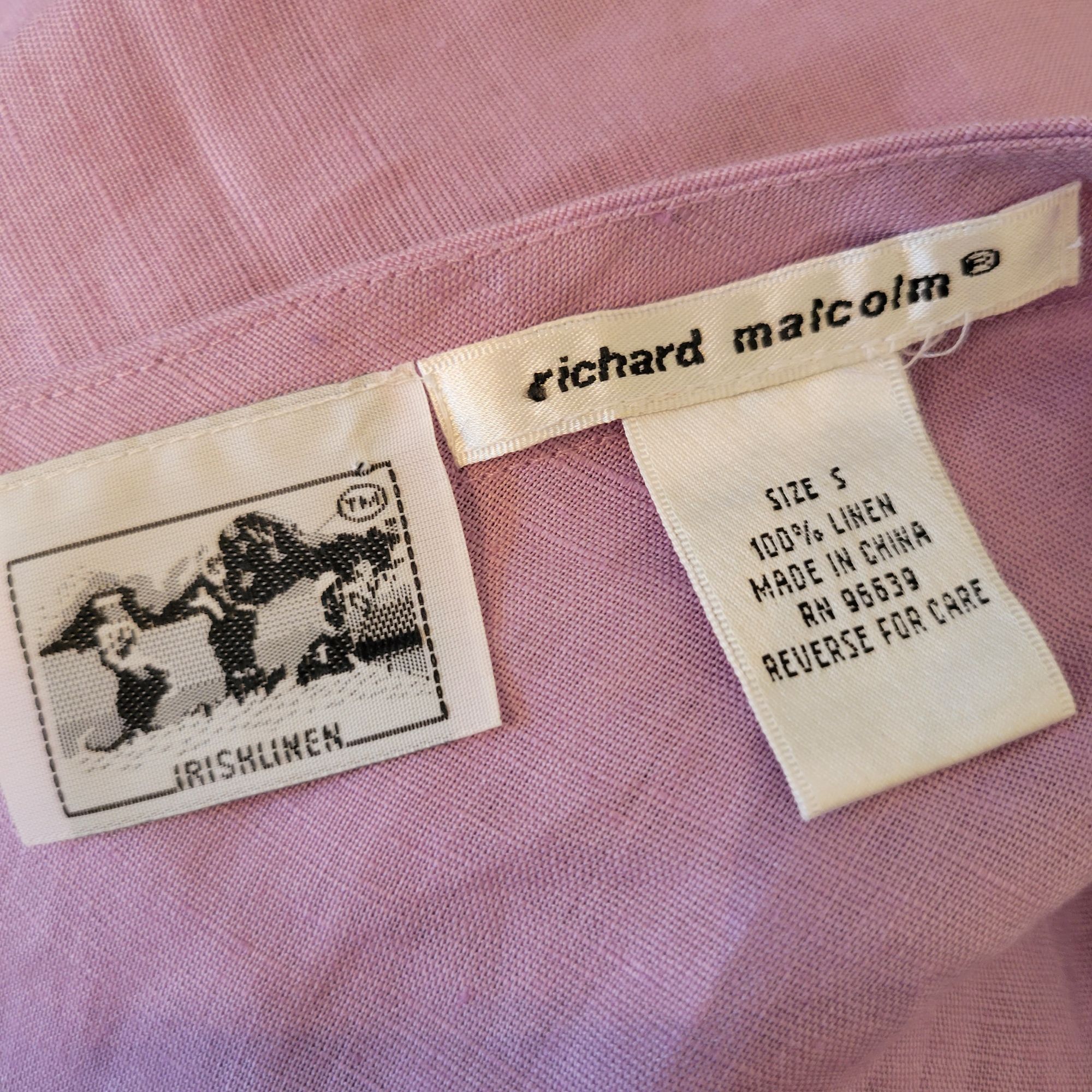 Vintage Richard Malcolm S Purple Irish Linen Top Shell Button Accent Size S / US 4 / IT 40 - 2 Thumbnail