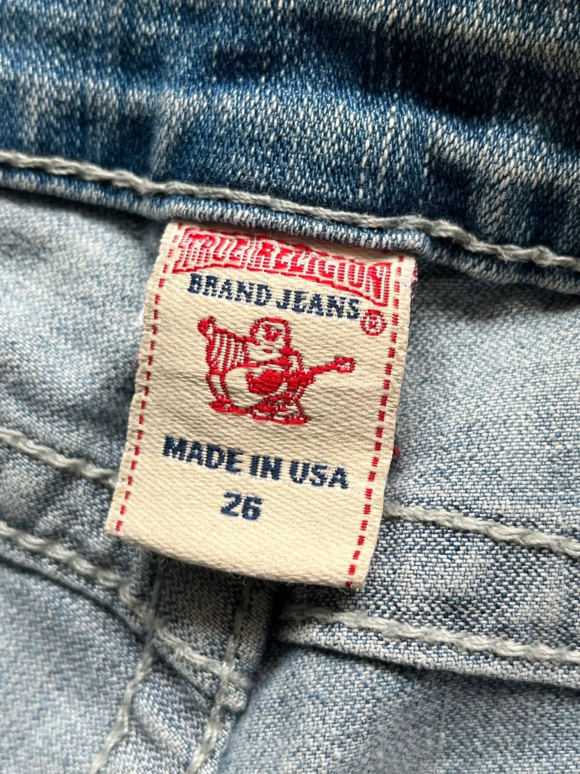 True Religion True Religion Made in USA Slim Fit Jeans Denim Sz W 26 Size 26" / US 2 / IT 38 - 3 Thumbnail