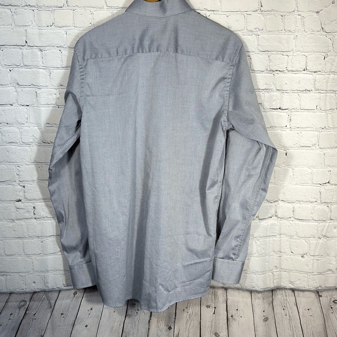 Eton ETON Shirt Mens 16 Gray Long Sleeve Button Up Cotton Dress Shirt 41 16 Size US L / EU 52-54 / 3 - 4 Thumbnail