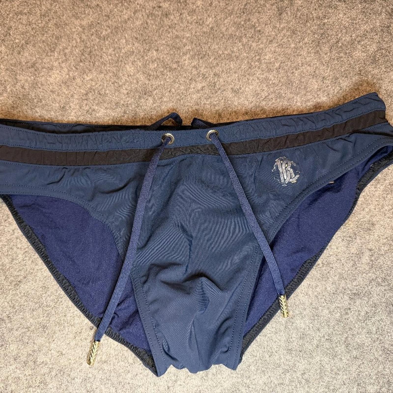 Roberto Cavalli Roberto Cavalli Men’s Swim Brief Navy – Size X-Small (9/10) Size US 28 / EU 44 - 2 Thumbnail