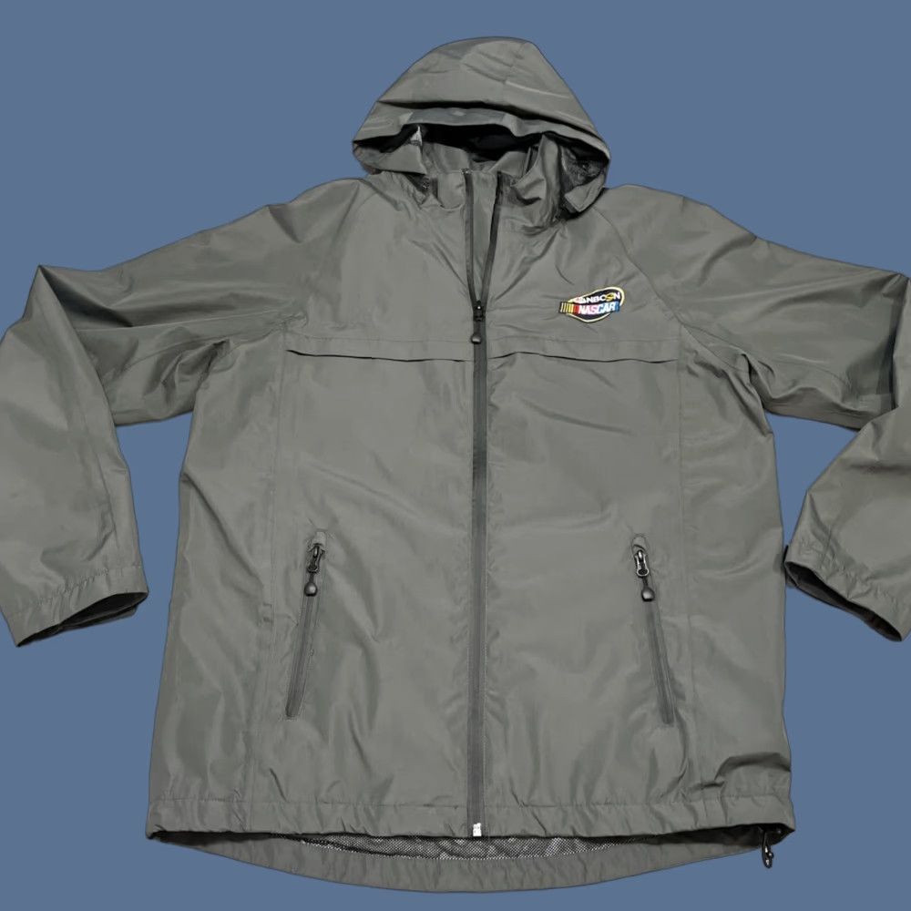Port Authority NASCAR NBC L Gray Windbreaker Jacket Full Zip Port Authority Mens Size US L / EU 52-54 / 3 - 1 Thumbnail