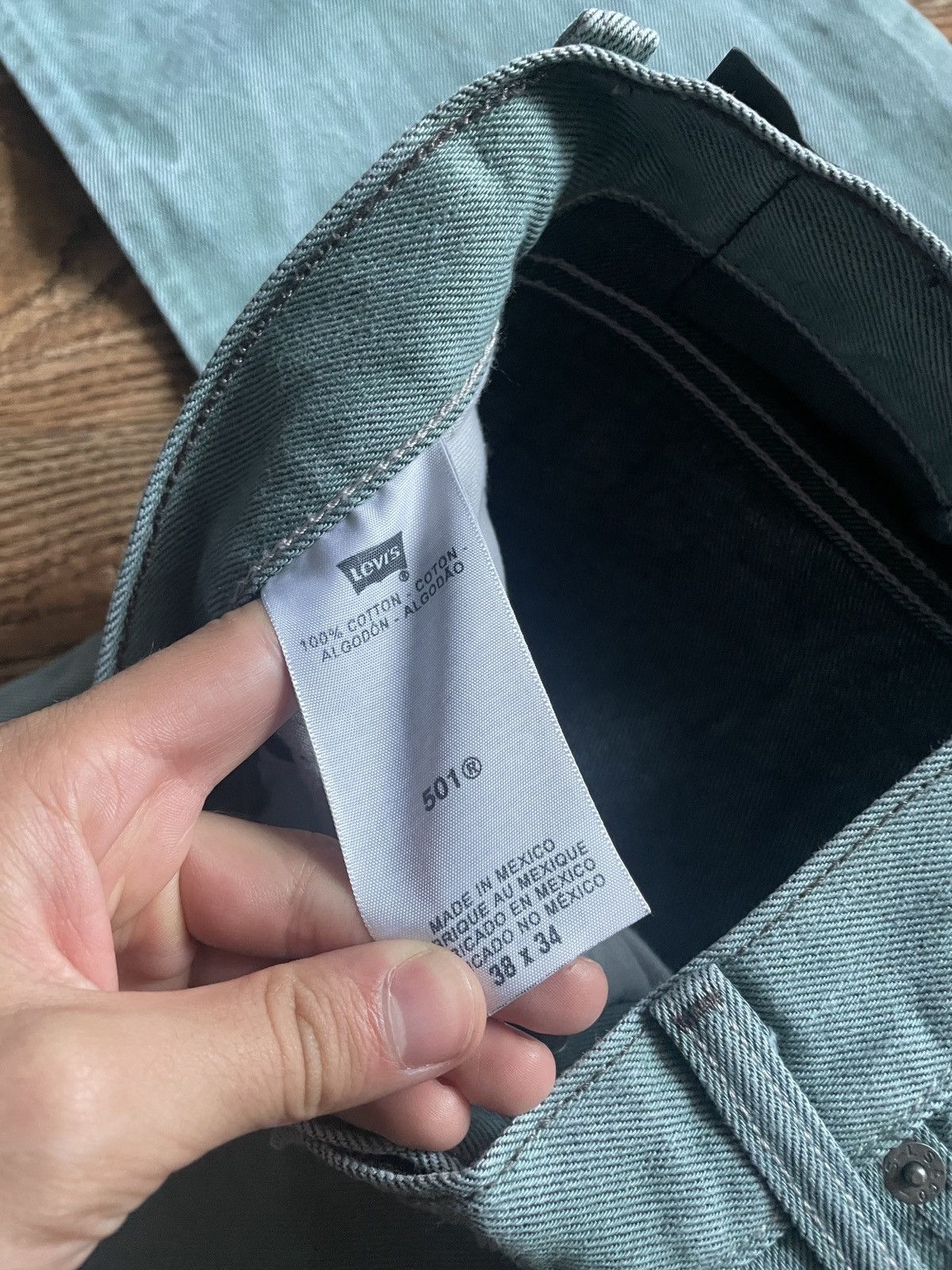 Levi's Vintage Levis 501 Green Button Fly Denim Jean Size US 38 / EU 54 - 5 Thumbnail