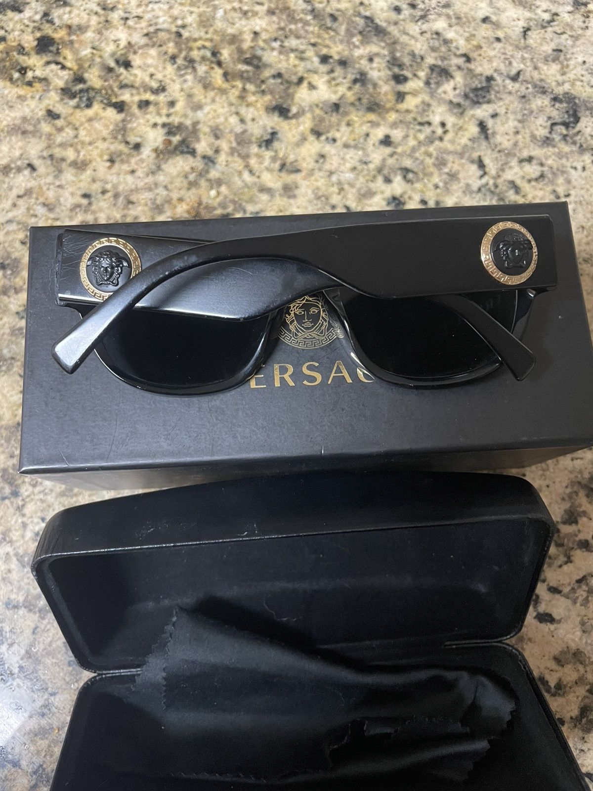 image of Versace Unisex Sunglasses in Black, Men's