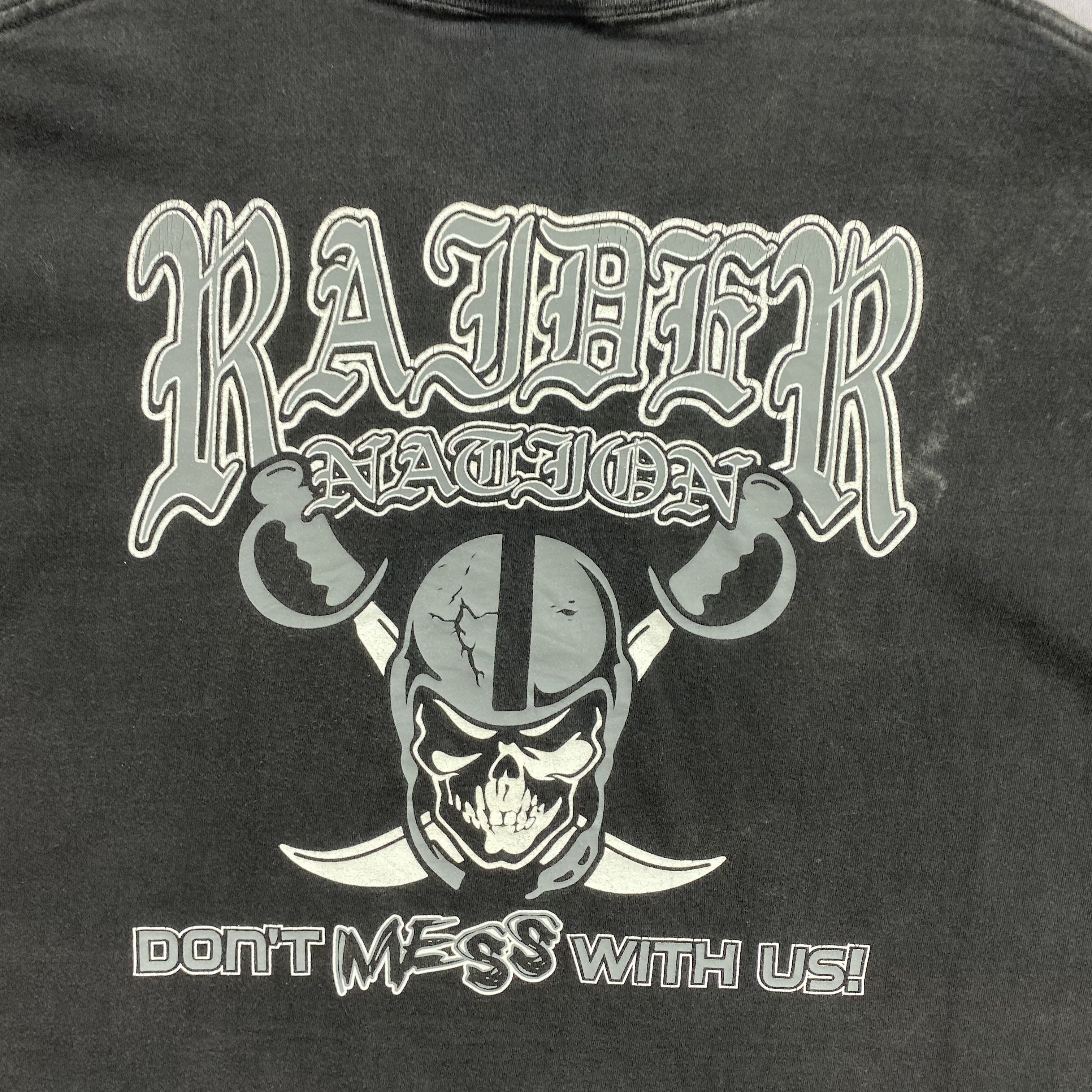 NFL Vintage 90s Raiders Nation T-Shirts NFL Tees Size US XL / EU 56 / 4 - 3 Thumbnail