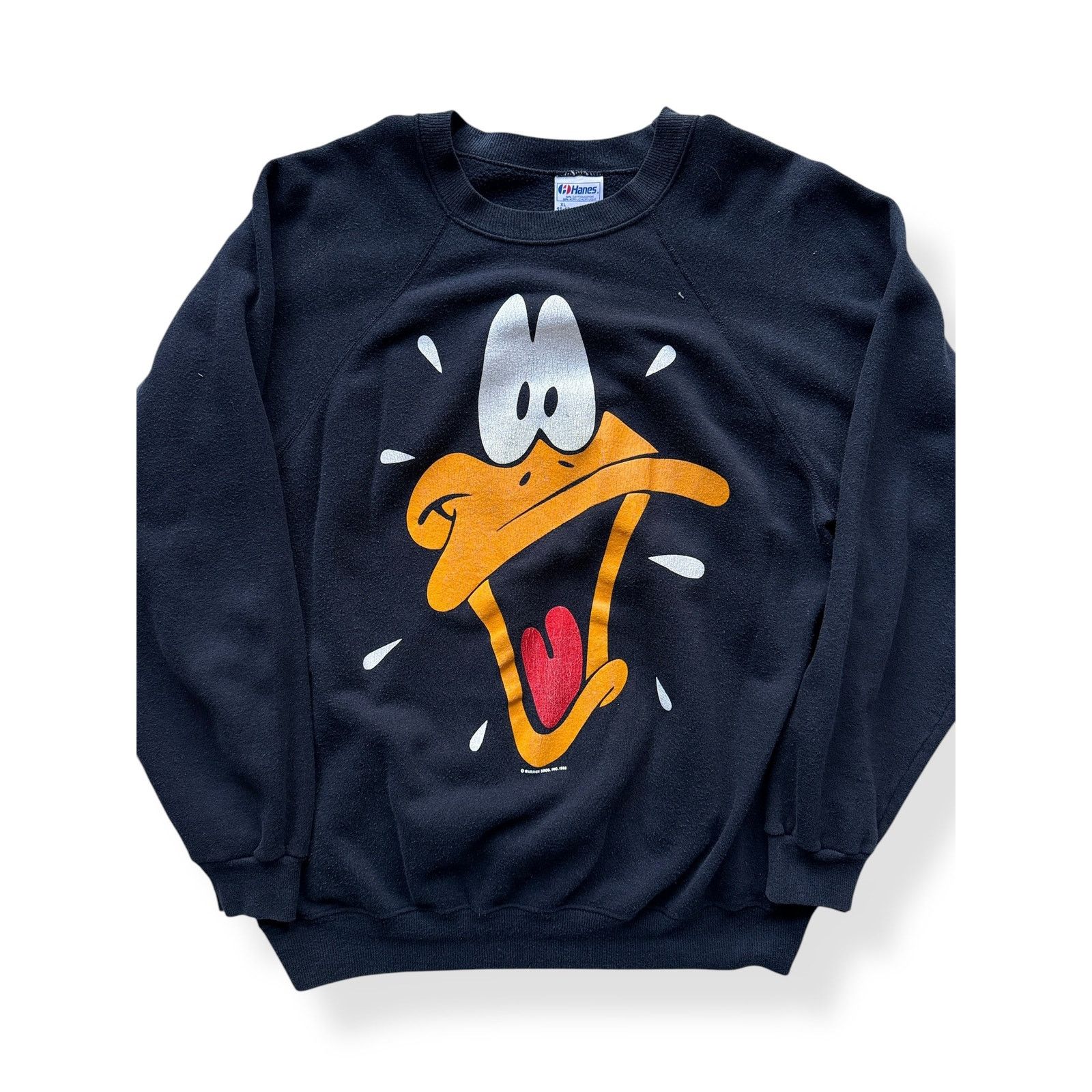Warner Bros Vintage Daffy Duck Big Face Crewneck SZ XL Size US XL / EU 56 / 4 - 2 Thumbnail
