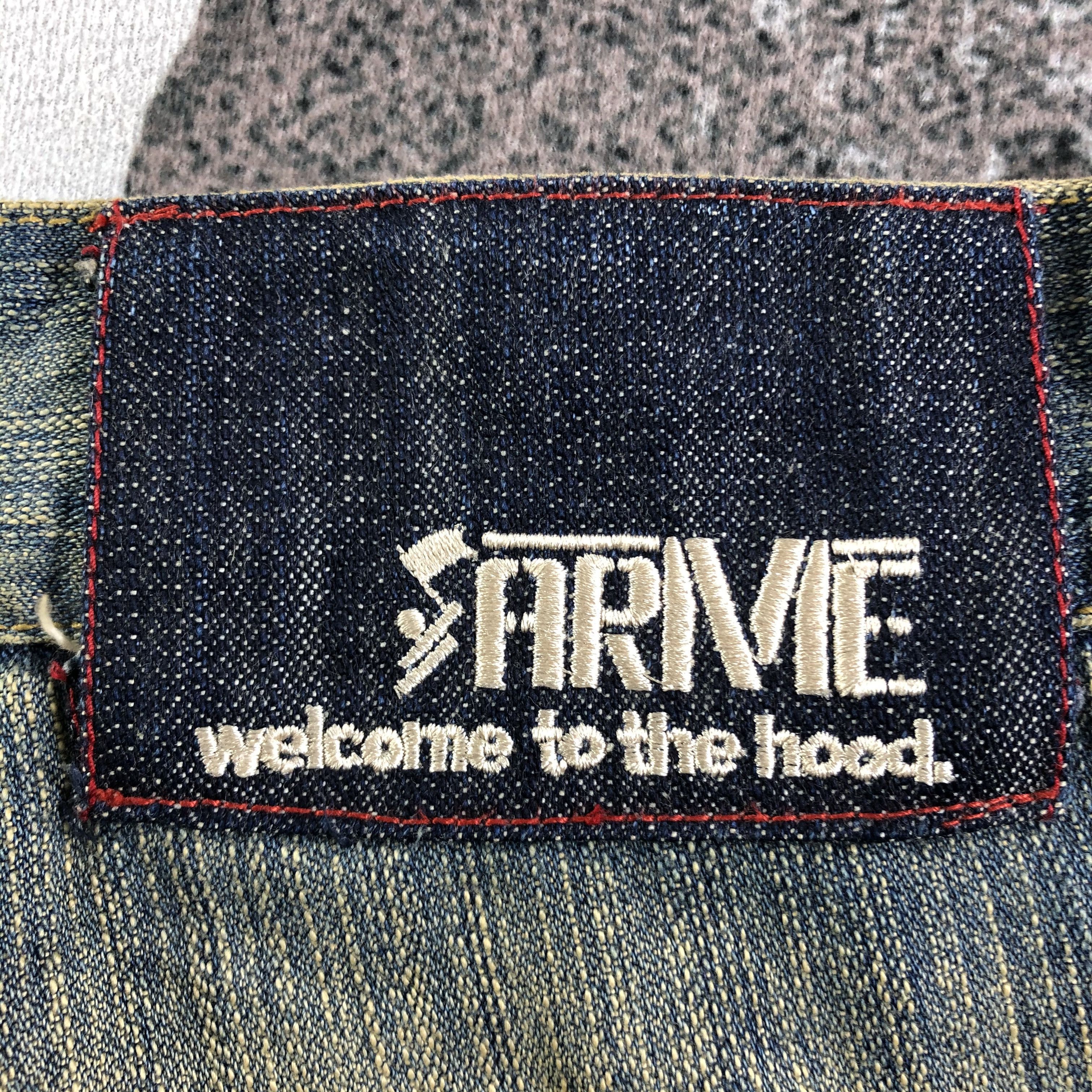 Japanese Brand Vintage Welcome To The Hood Baggy Jeans Printed Denim Size US 38 / EU 54 - 5 Thumbnail