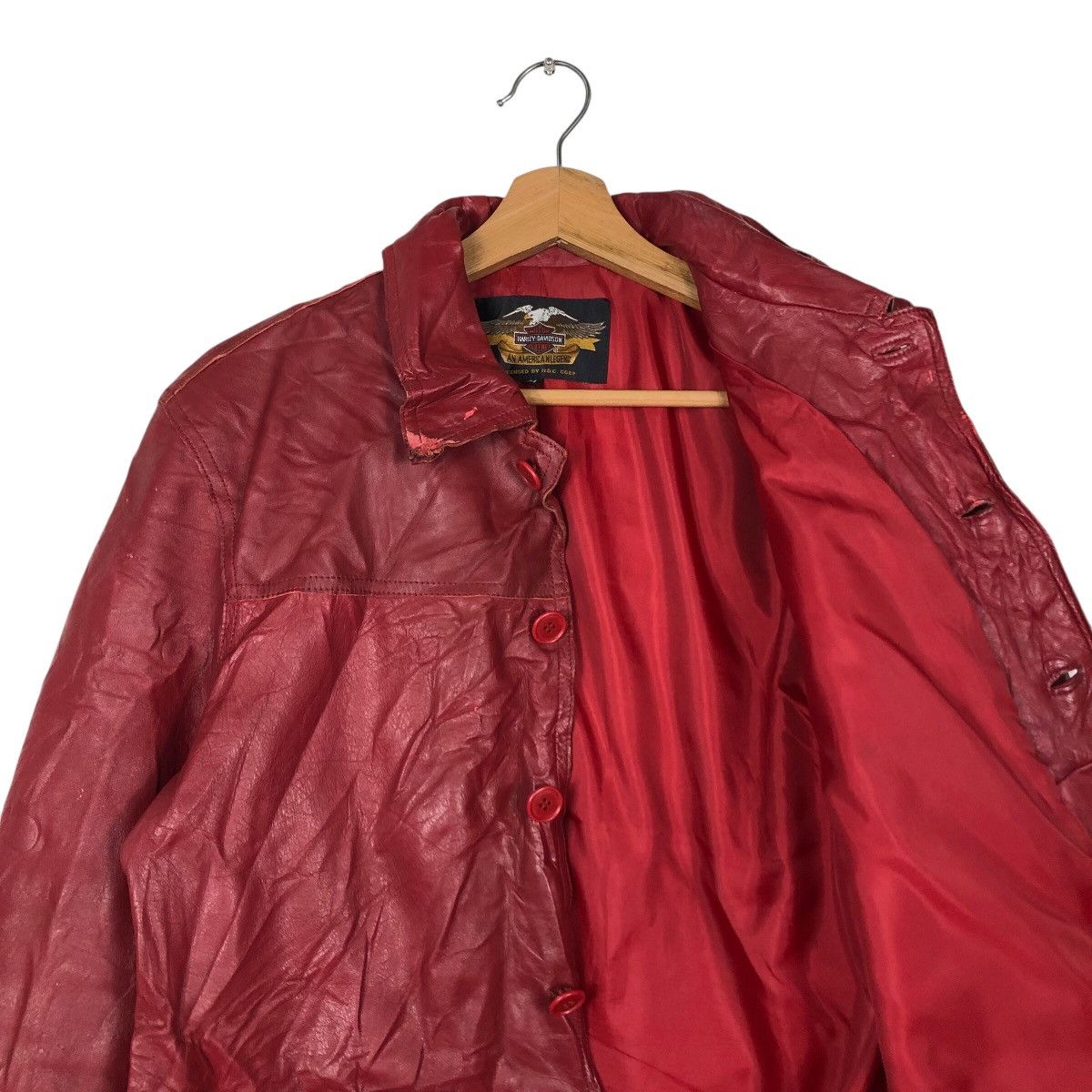 Harley Davidson Vintage Biker Jacket Genuine Leather Button Harley Davidson Size US S / EU 44-46 / 1 - 13 Thumbnail