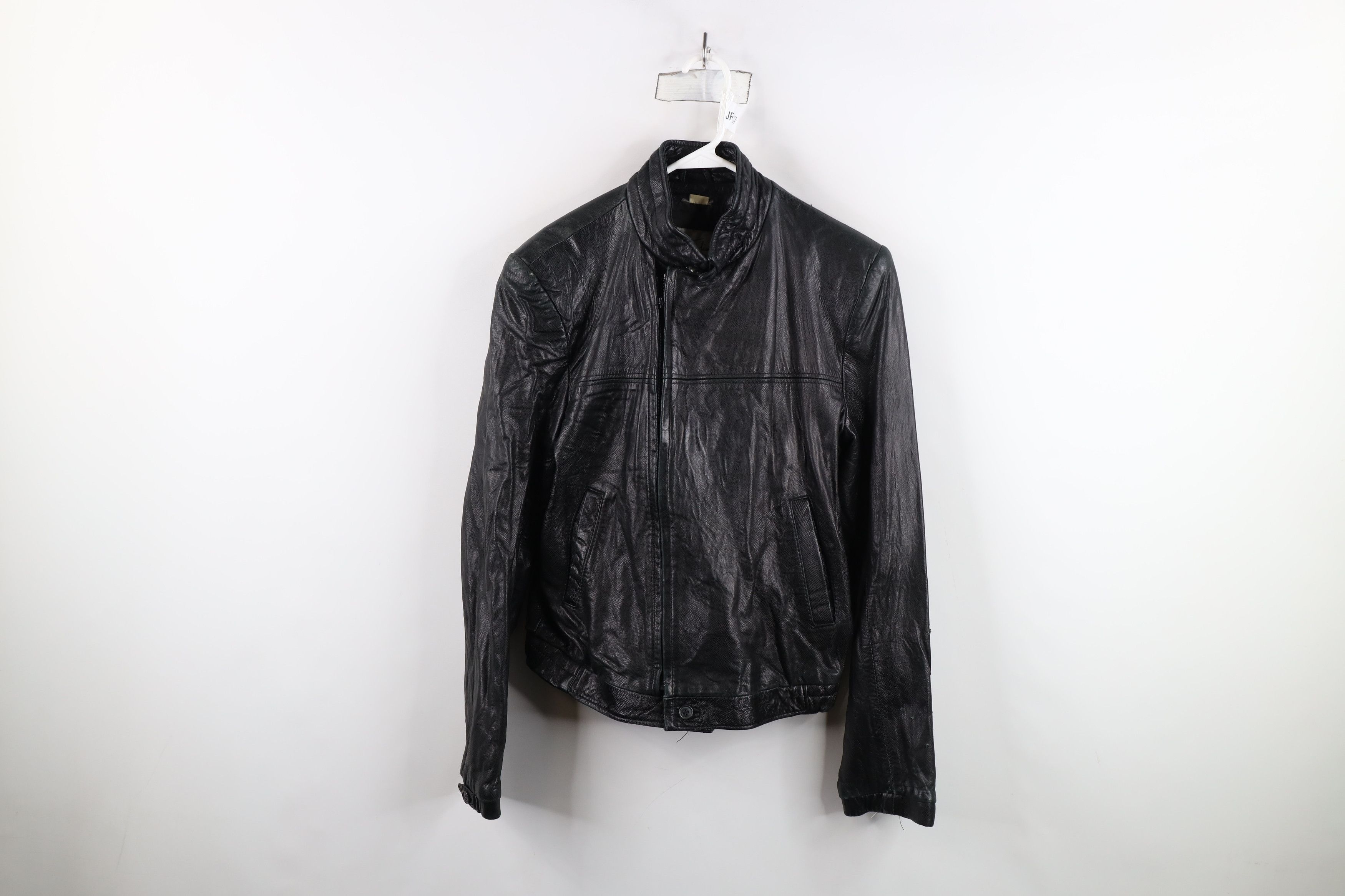 Vintage Vintage 80s 90s Streetwear Leather Cafe Racer Bomber Jacket Size XS / US 0-2 / IT 36-38 - 1 Thumbnail