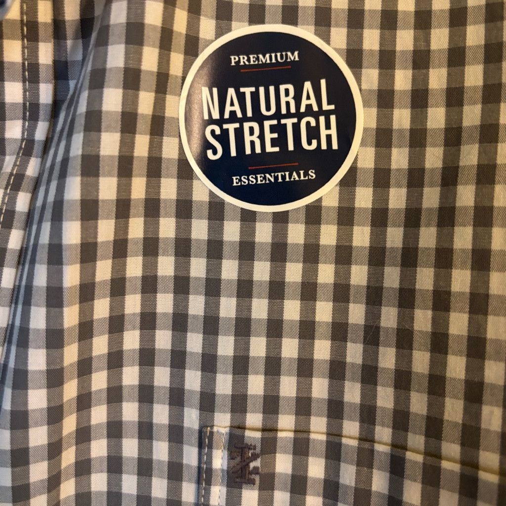 Izod NWT Mens Check IZOD dress shirt Size 38L - 4 Thumbnail
