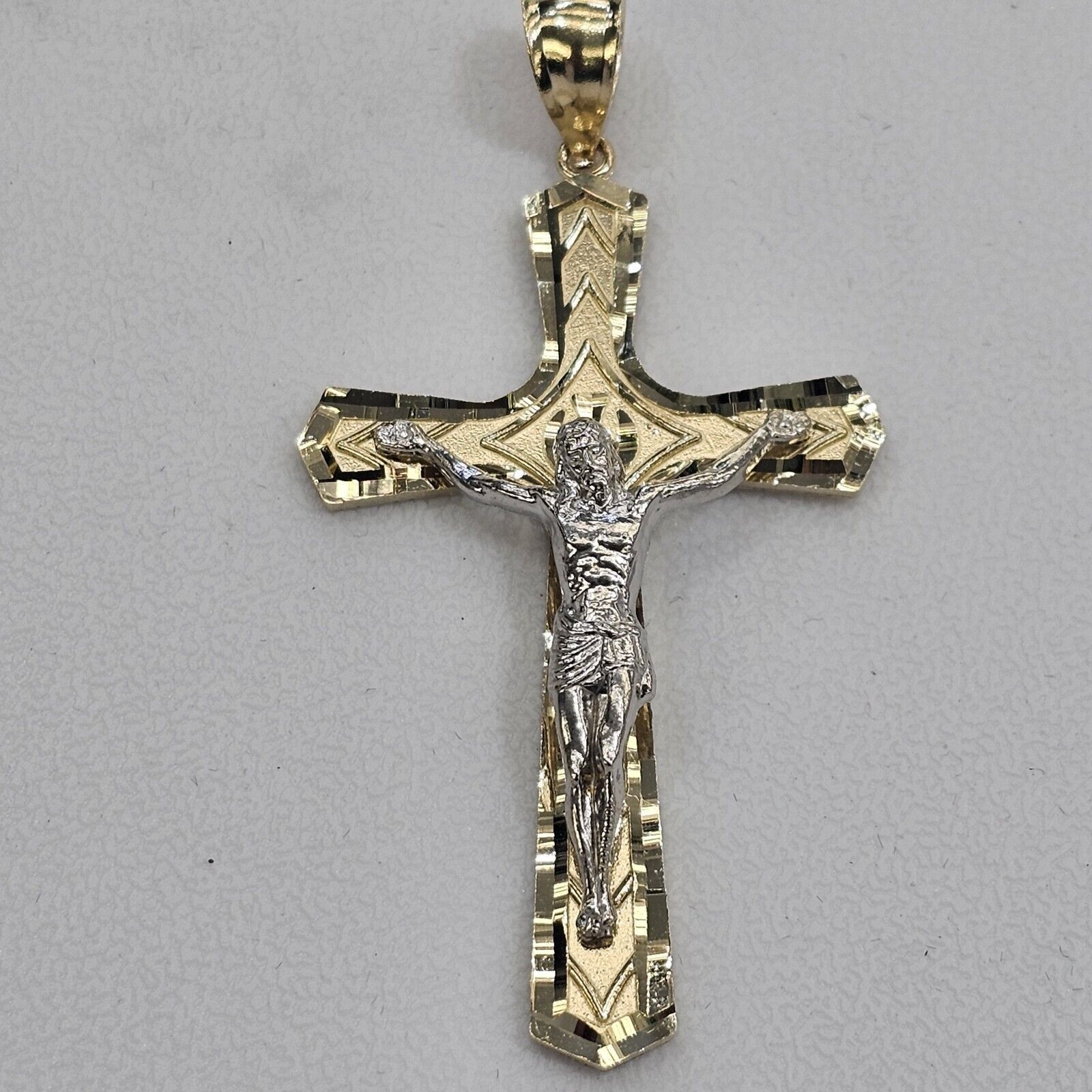 Other Big Two tone 14k Gold Jesus Crucifix Cross Pendant Size ONE SIZE - 13 Thumbnail
