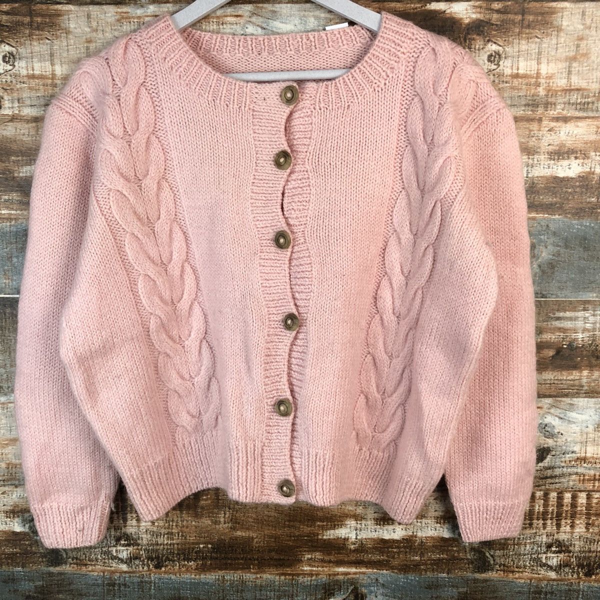 Homespun Knitwear × Japanese Brand Japan vintage Pink Patterned Cardigans #A1500 Size S / US 4 / IT 40 - 3 Thumbnail