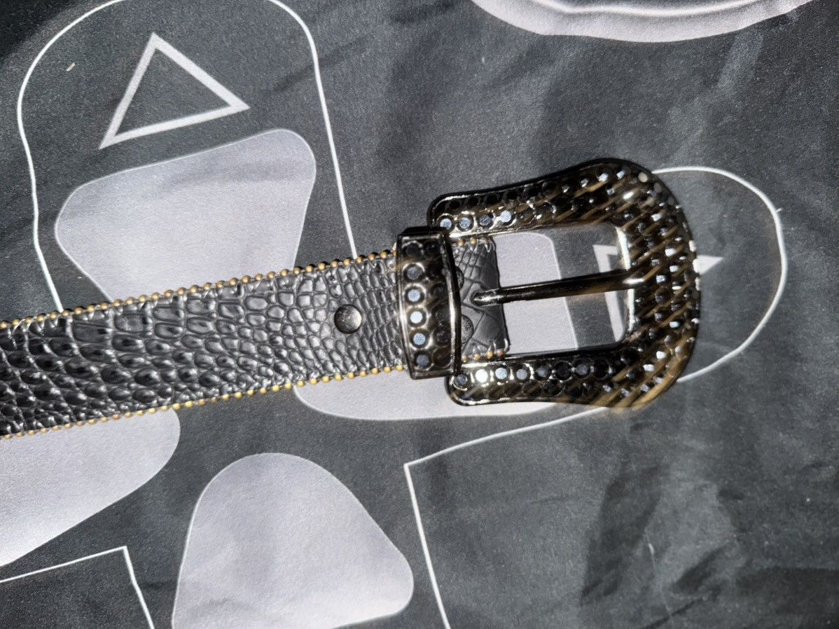 B.B. Simon B.B Simon Black Alligator Leather Belt Size 34 - 5 Thumbnail