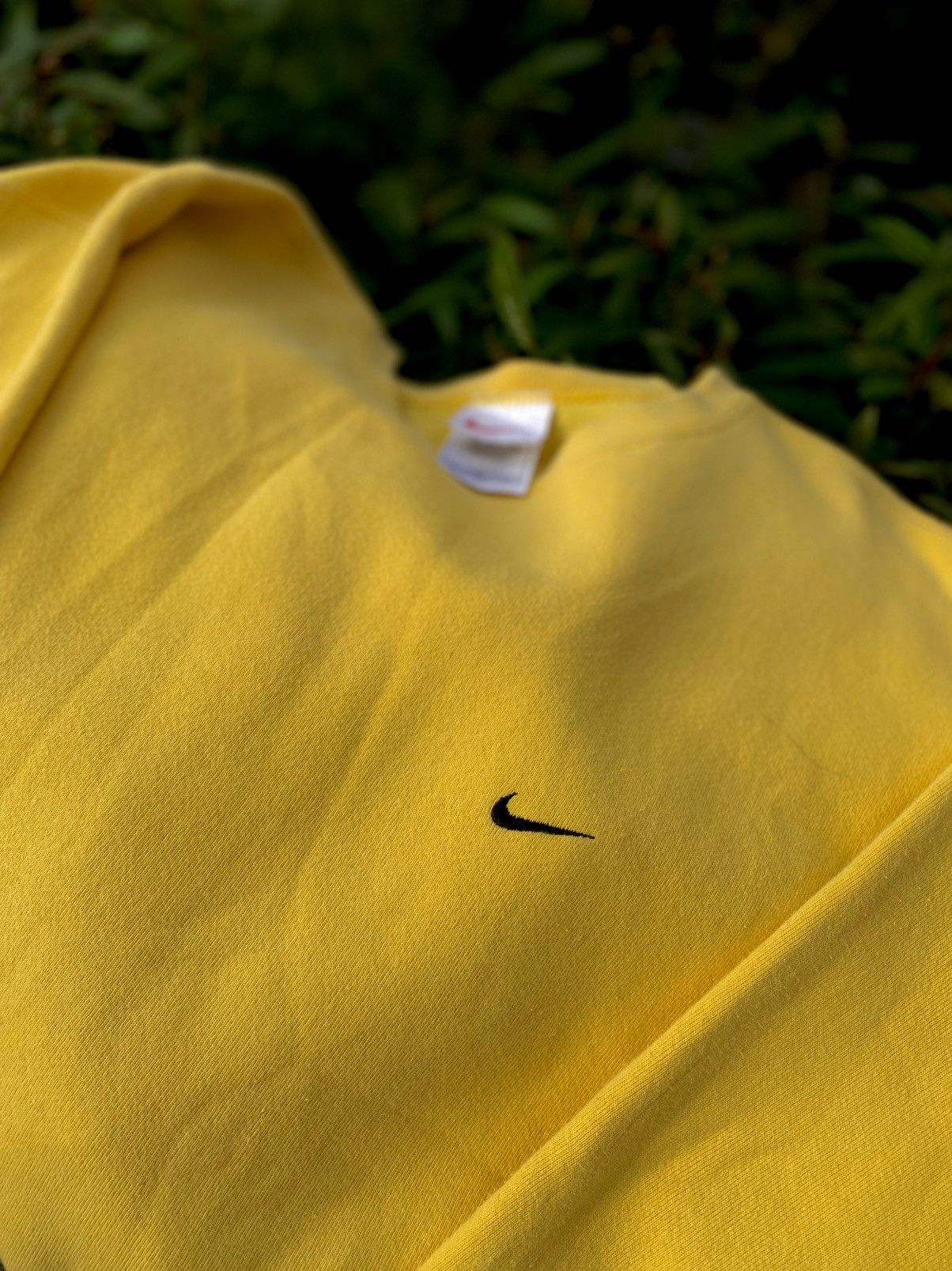 Nike VINTAGE 90s SWEATSHIRT NIKE SIDE SWOOSH YELLOW MUSTARD Size US L / EU 52-54 / 3 - 3 Thumbnail