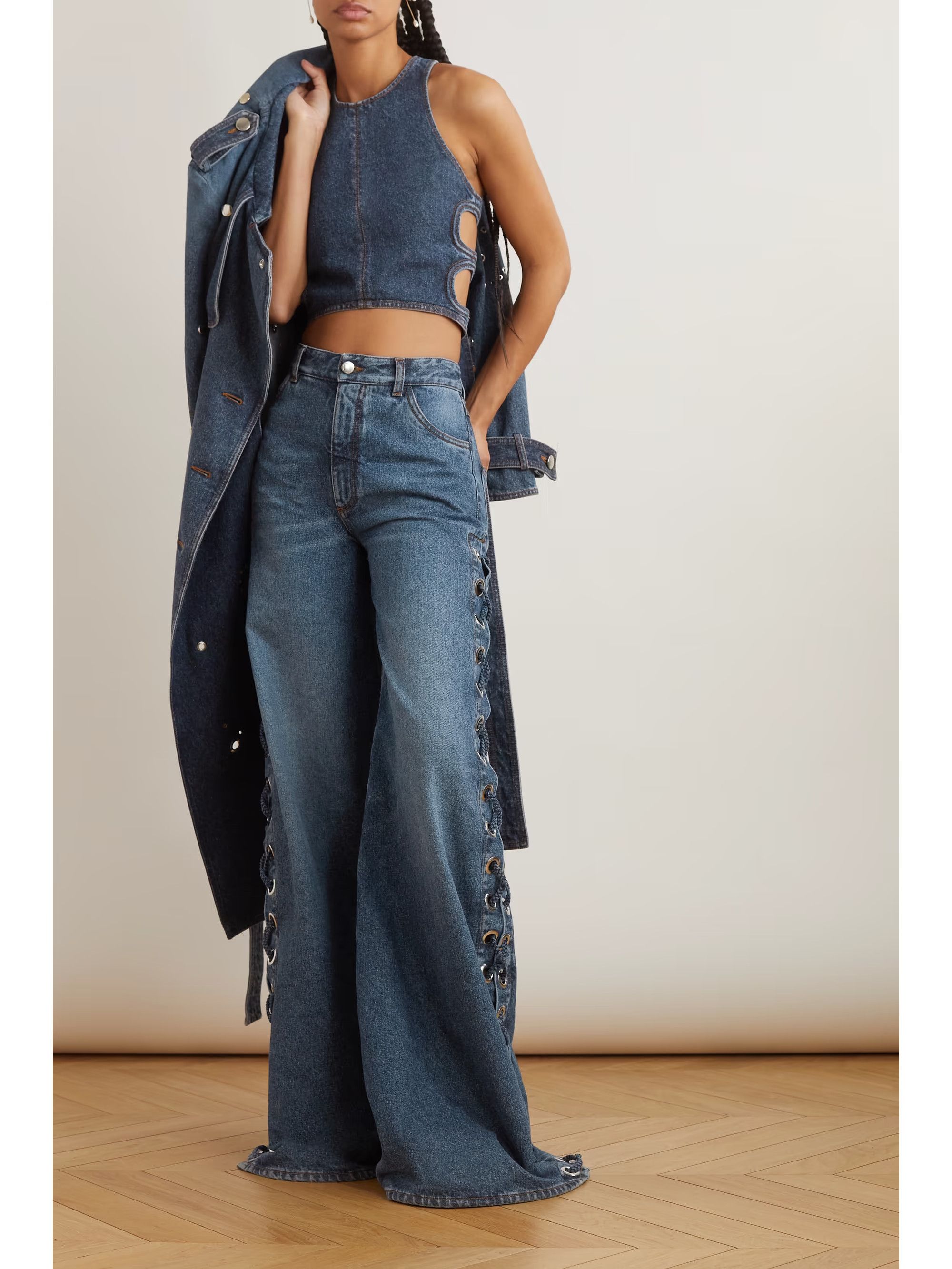 Chloe o1y0825 Denim Pant in Blue Size 27" / US 4 / IT 40 - 4 Thumbnail