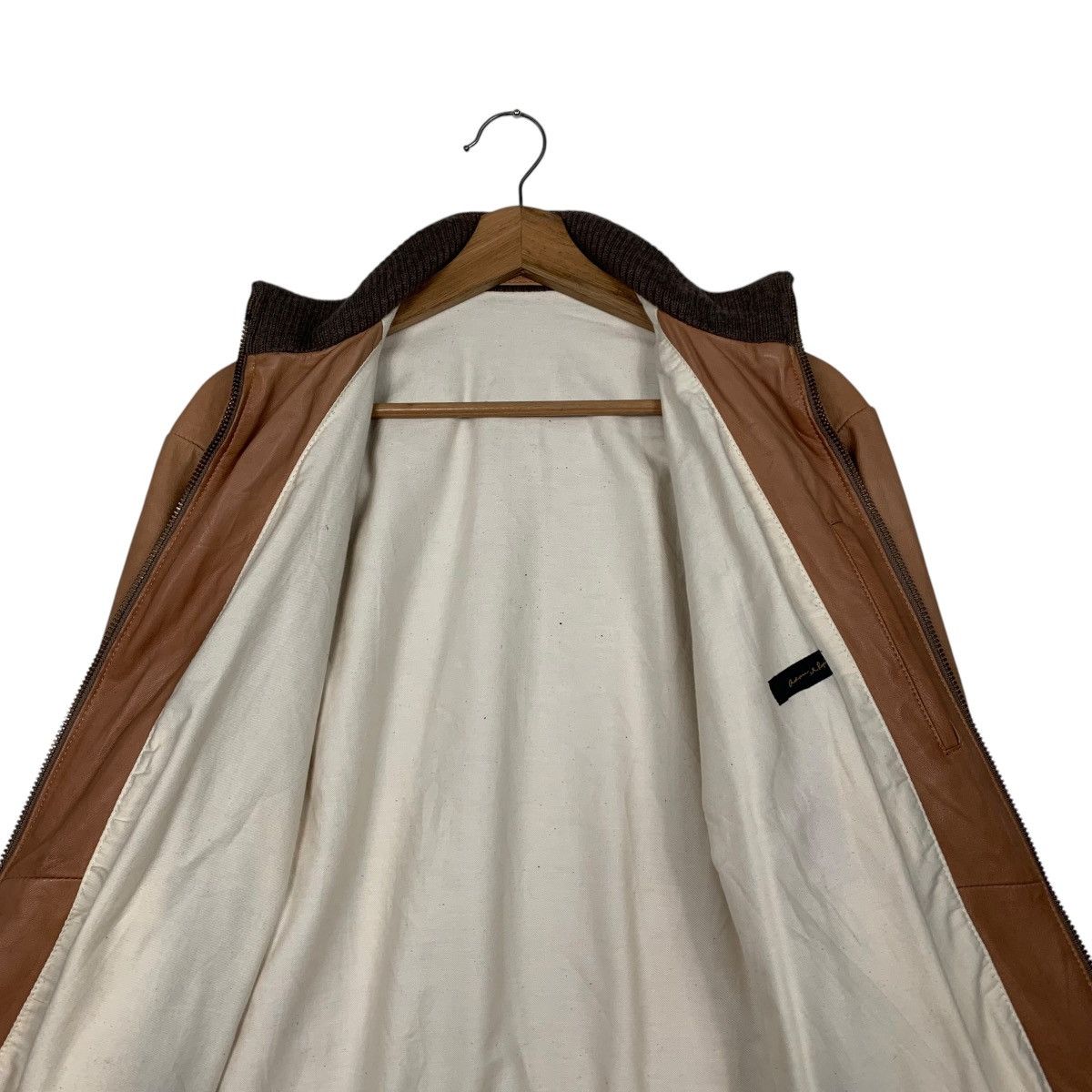 ADAM ET ROPE ADAM ET ROPE Lamb Leather Jacket #2720-C122 Size US XS / EU 42 / 0 - 12 Thumbnail