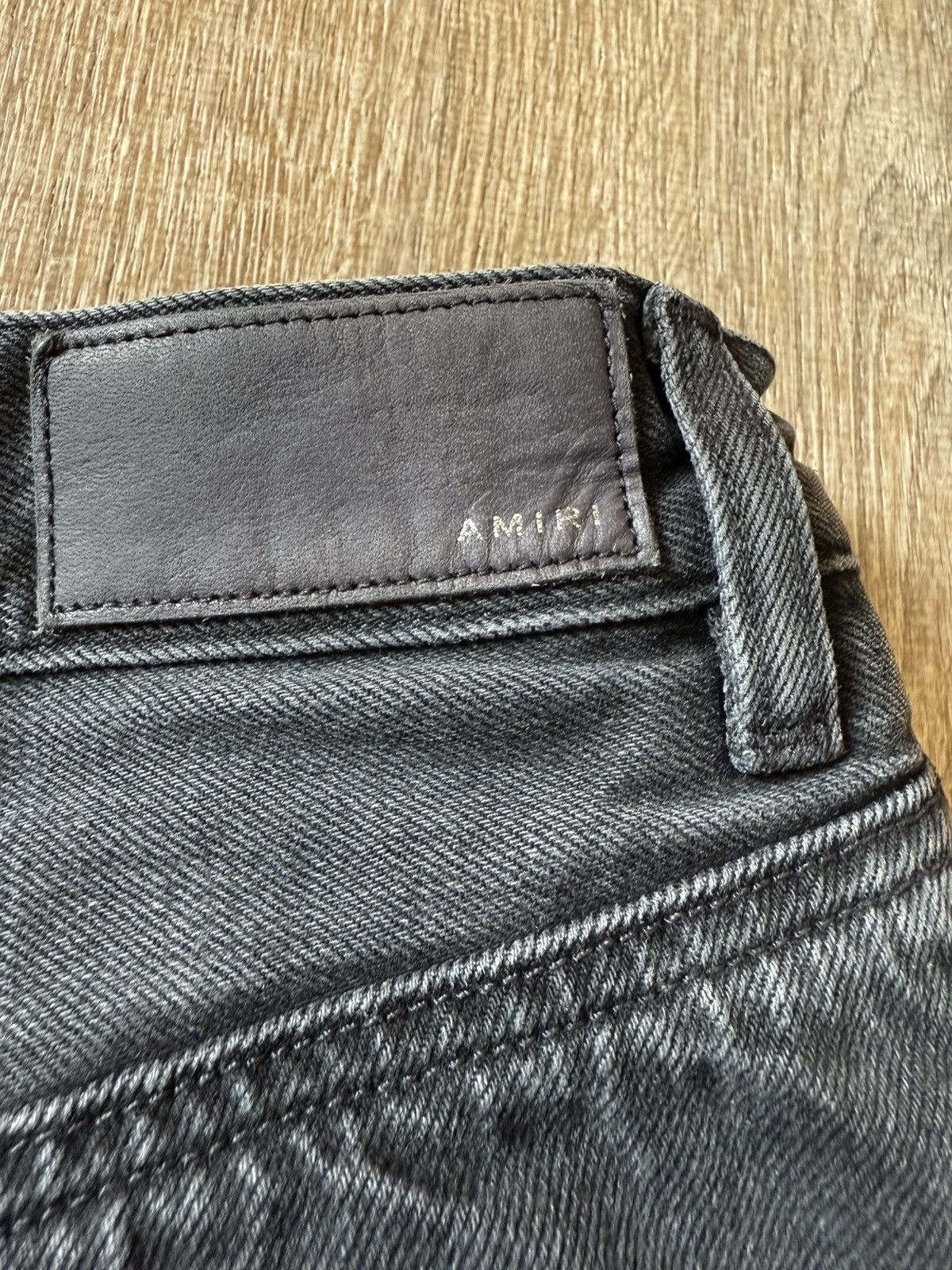 Amiri Amiri Black Distressed zipper Denim Shorts Size US 31 - 5 Thumbnail