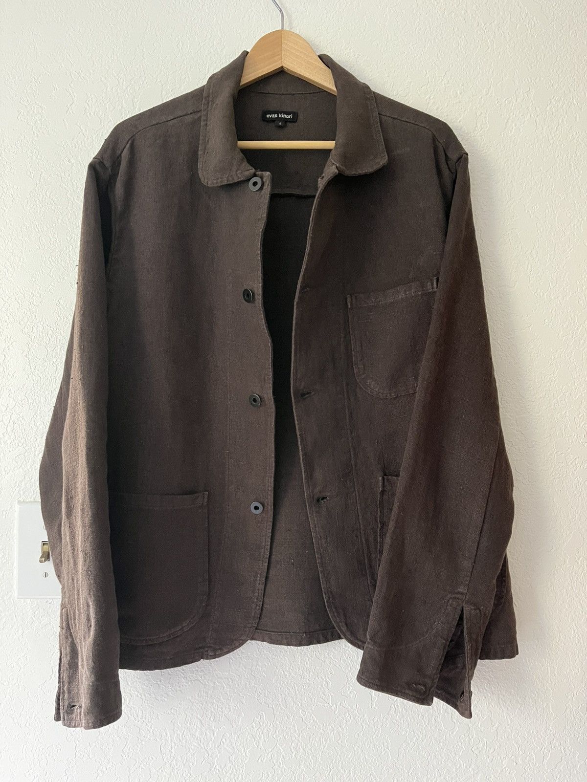 Evan Kinori Evan Kinori 3 pocket Jacket - Butcher Linen ( S ) Size US S / EU 44-46 / 1 - 7 Thumbnail