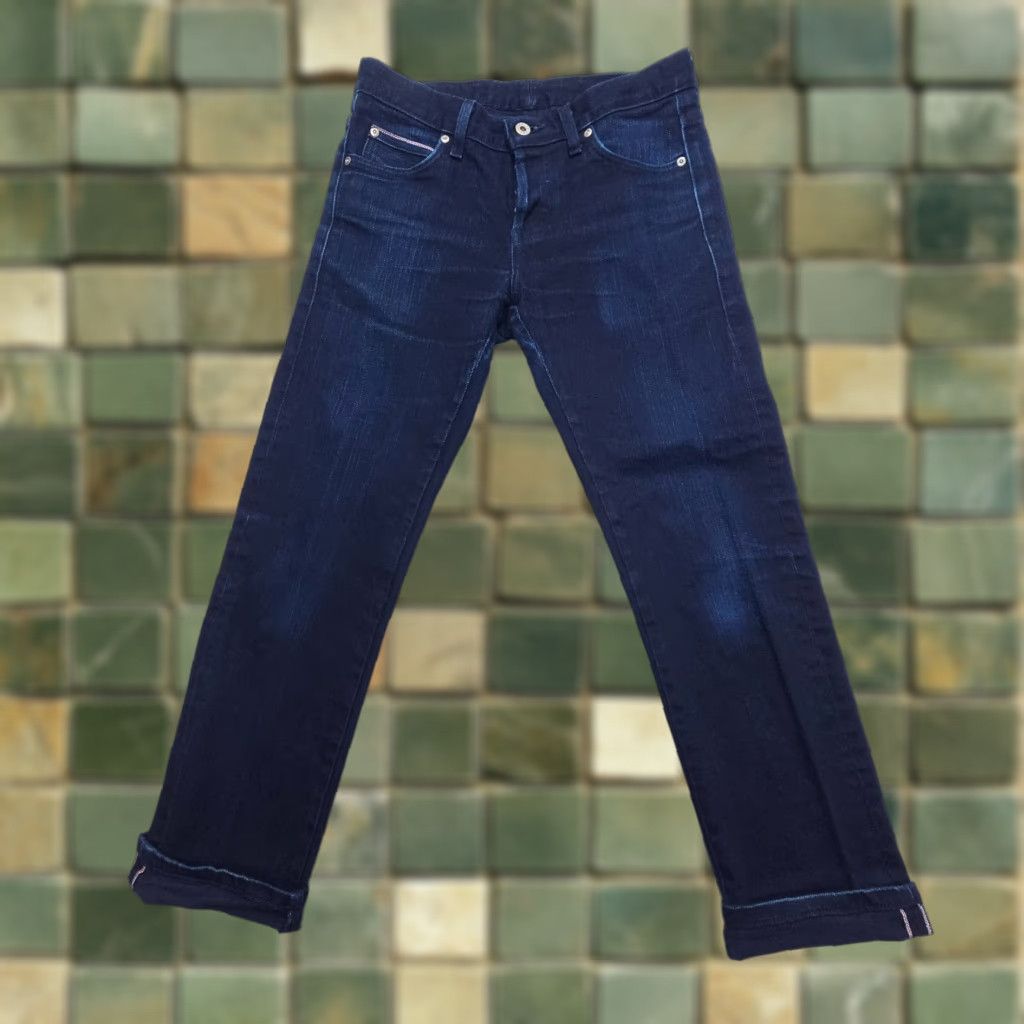 Vintage Naked & Famous Denim Skinny Jeans Indigo Stretch Selvedge Mens 31 x 28 Dark Wash Regular 5-Pocket Denim Cotton Blend Blue Jeans Mens Size US 31 - 1 Thumbnail